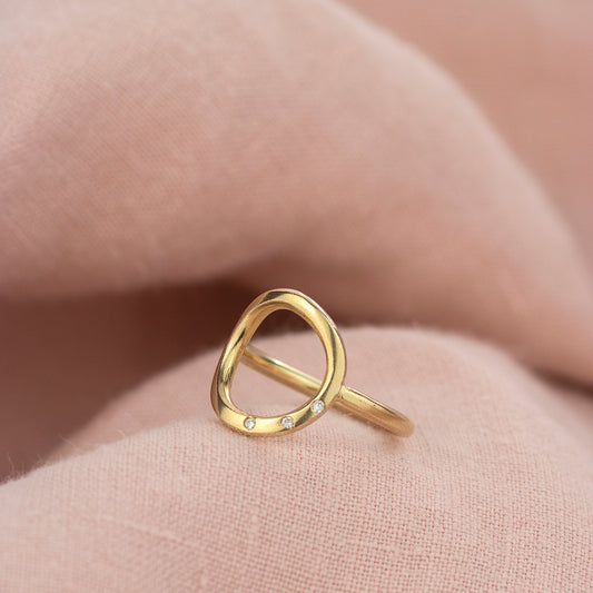 9kt Gold Family Diamond Infinity Ring - Diamonds for Loved Ones