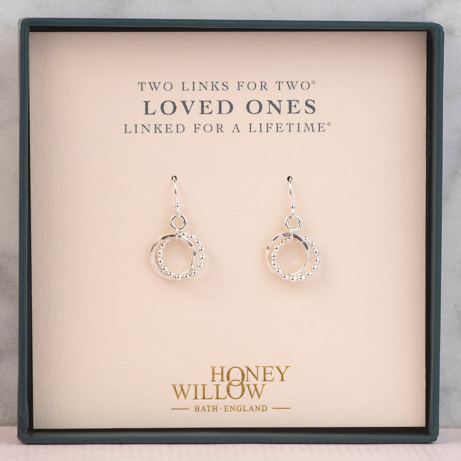 Silver Love Knot Earrings - 2 Loved Ones Linked for a Lifetime