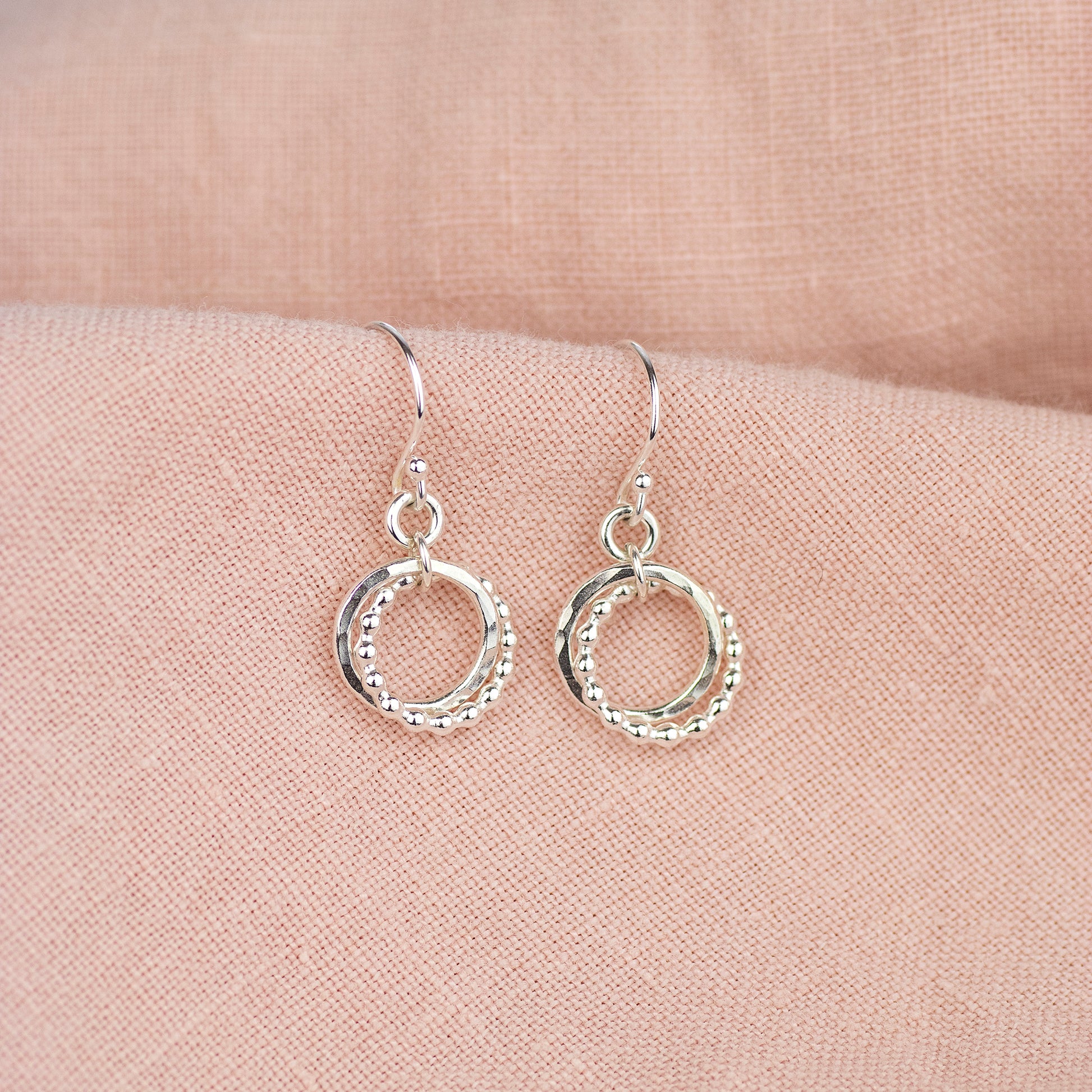 2 Sisters Earrings - Silver Love Knot Earrings