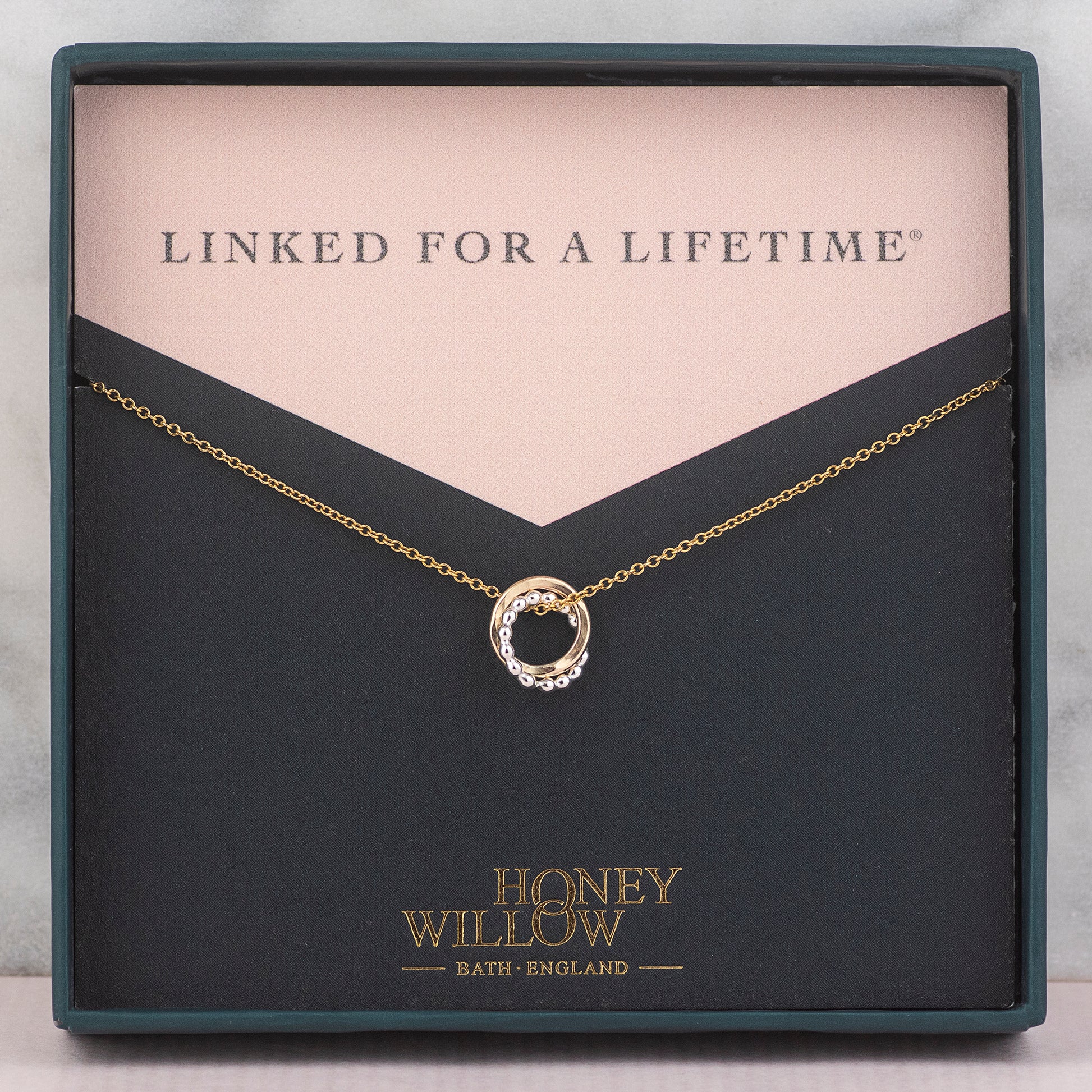 Double Link Love Knot Necklace - Linked for a Lifetime