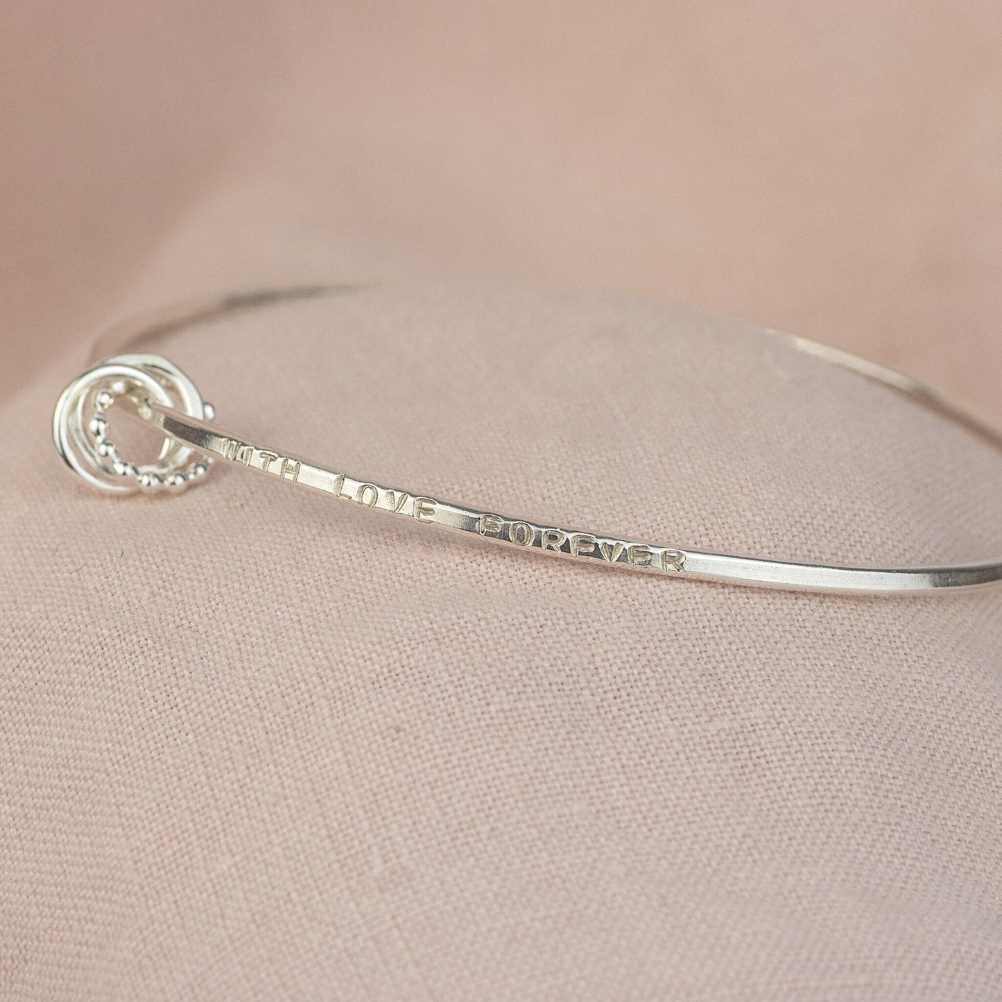 Personalised 30th Birthday Bracelet - 3 Links for 3 Decades - Silver Love Knot