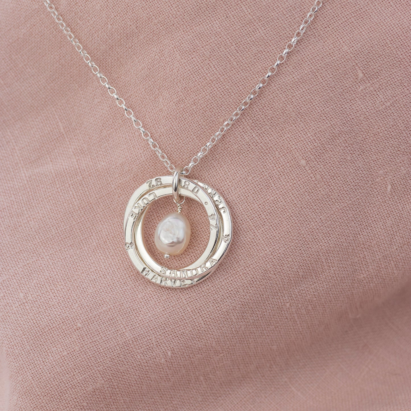 Personalised Pearl Wedding Anniversary Necklace - 30th Anniversary Gift