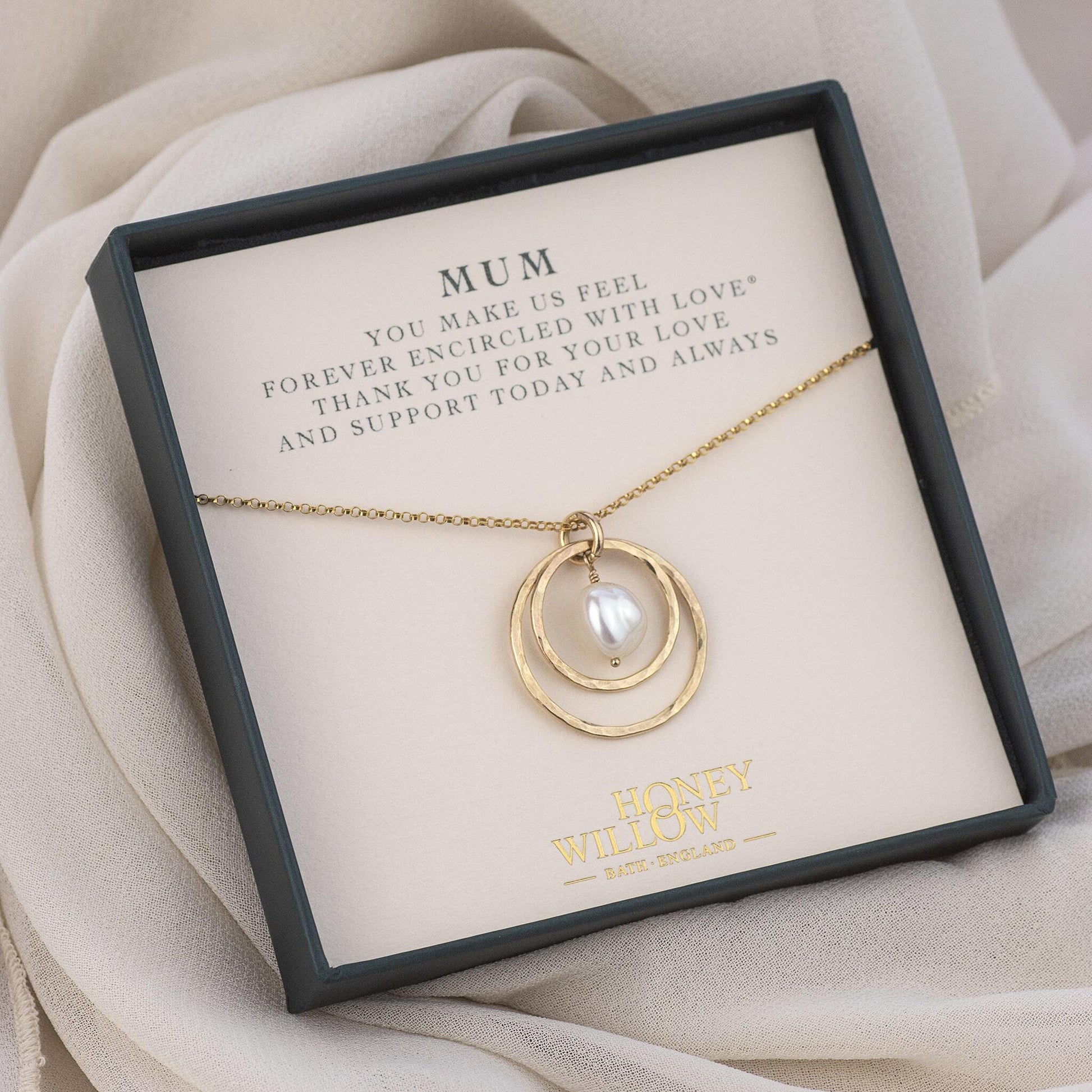 Mother of Bride Groom Gift - Forever Encircled With Love Necklace