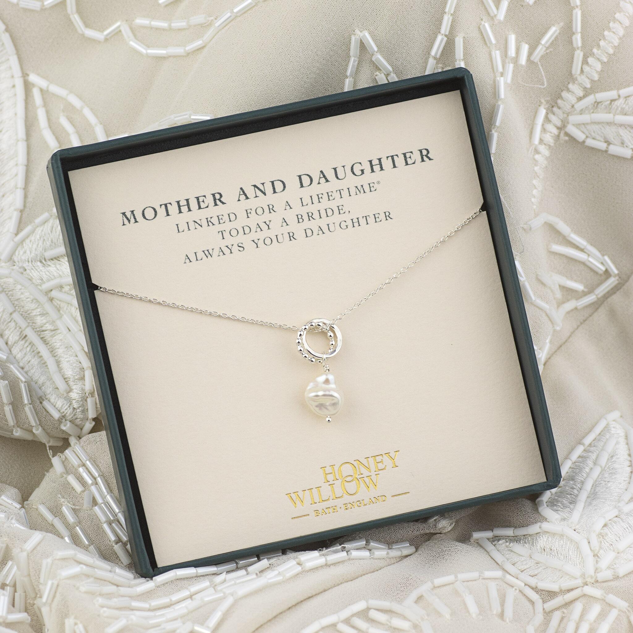 Amazon.com: Fenthring Mother of the Bride Necklace Sterling Silver Mother  Gifts from Bride Groom Wedding Gifts Jewelry on Wedding Day Mother's day:  Clothing, Shoes & Jewelry