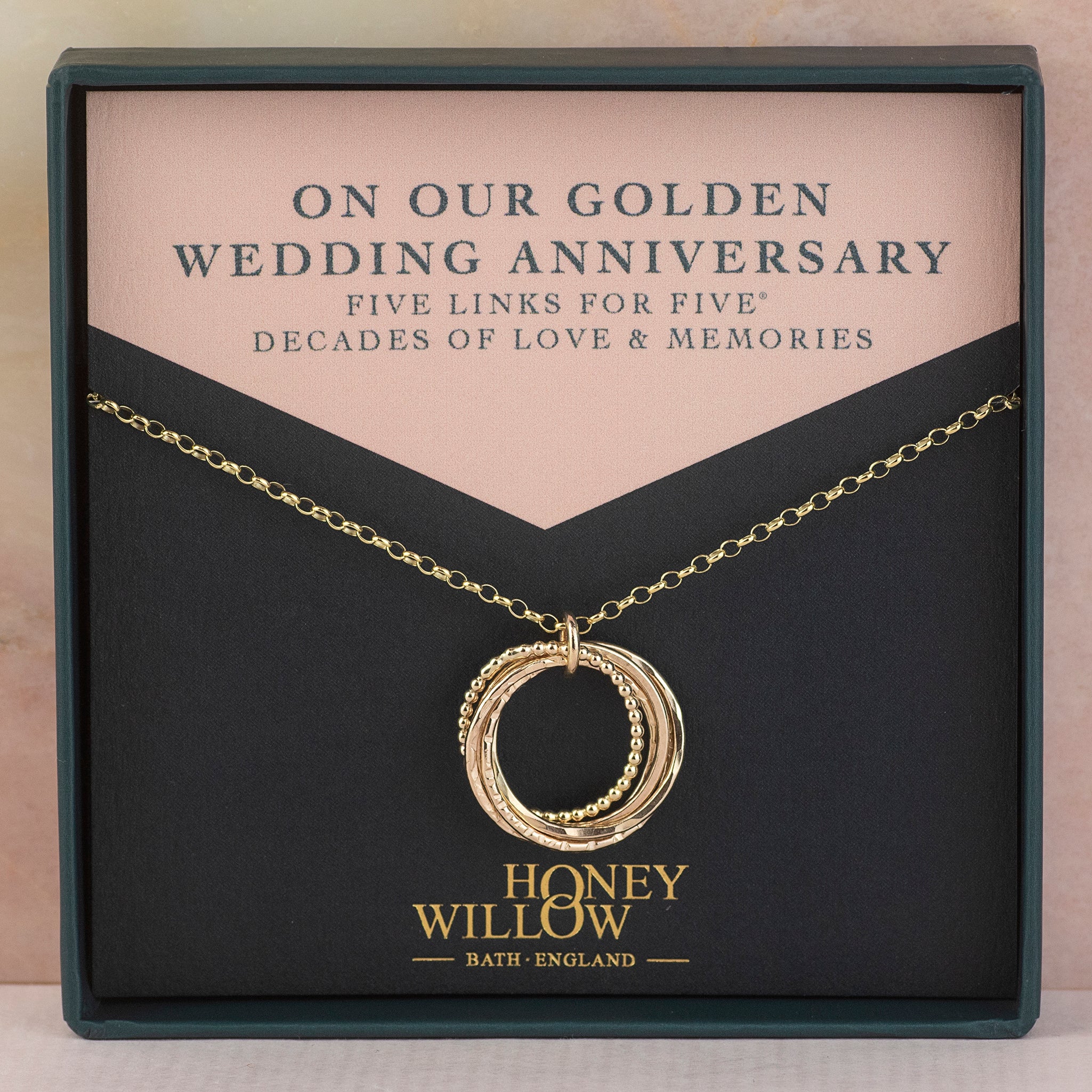 Golden wedding store anniversary jewellery