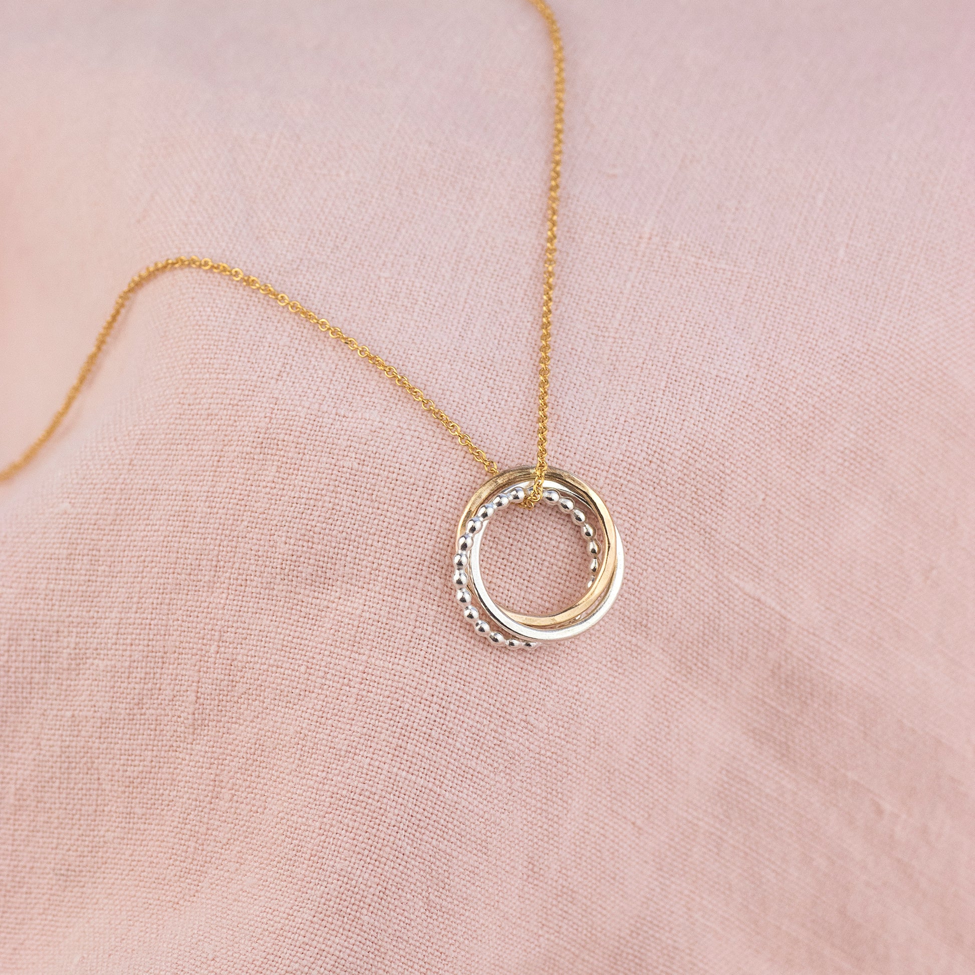 30th Birthday Necklace - The Original 3 Links for 3 Decades Necklace - Petite Silver & Gold