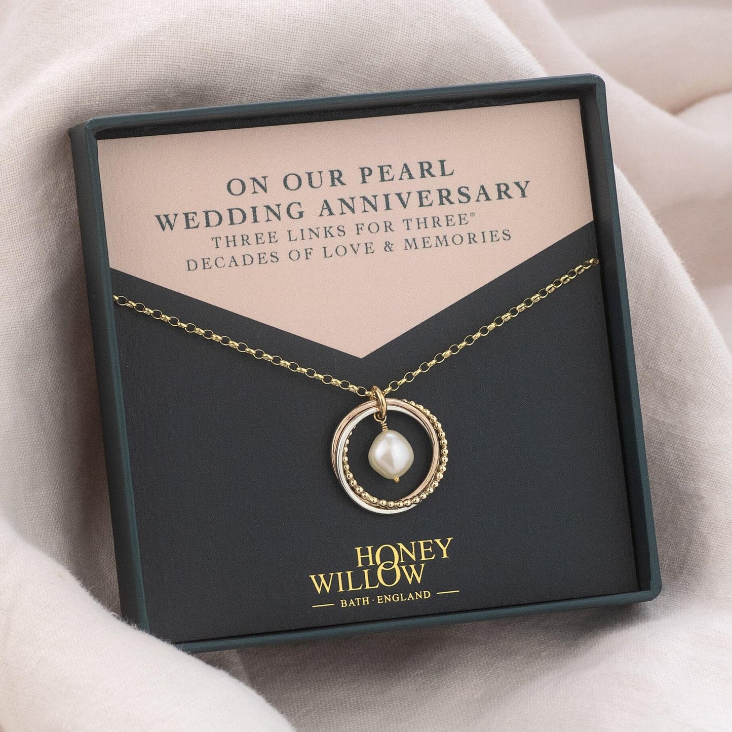 30th Wedding Anniversary Gift - 9kt Gold Pearl Wedding Anniversary Necklace