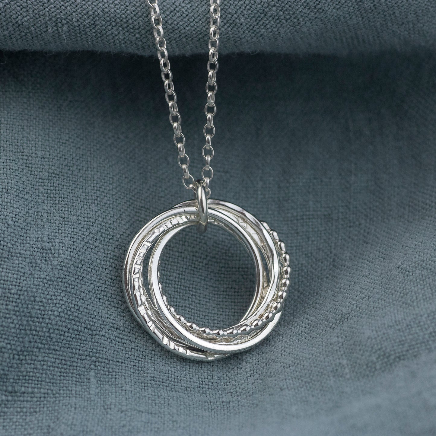 60th Birthday Necklace - Silver - The Original 6 Links for 6 Decades Necklace
