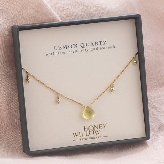 Lemon Quartz Necklace - Optimism, Creativity & Warmth