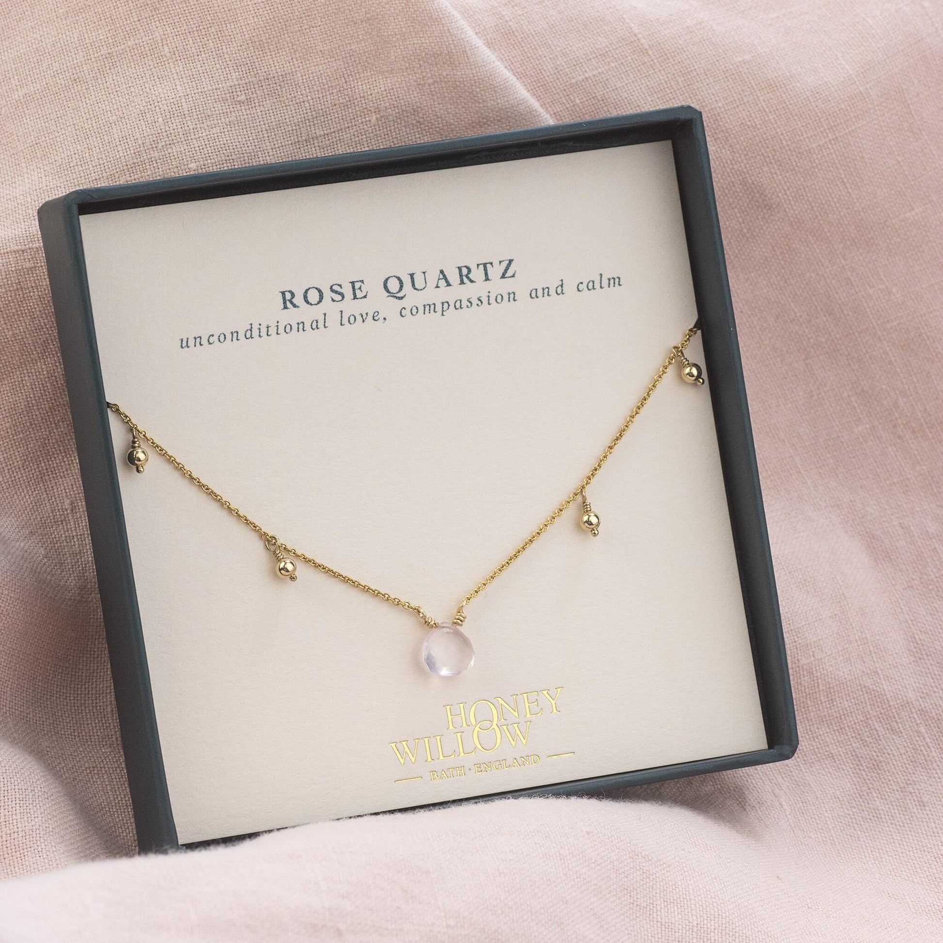 Rose Quartz Necklace - Unconditional love, compassion and calm