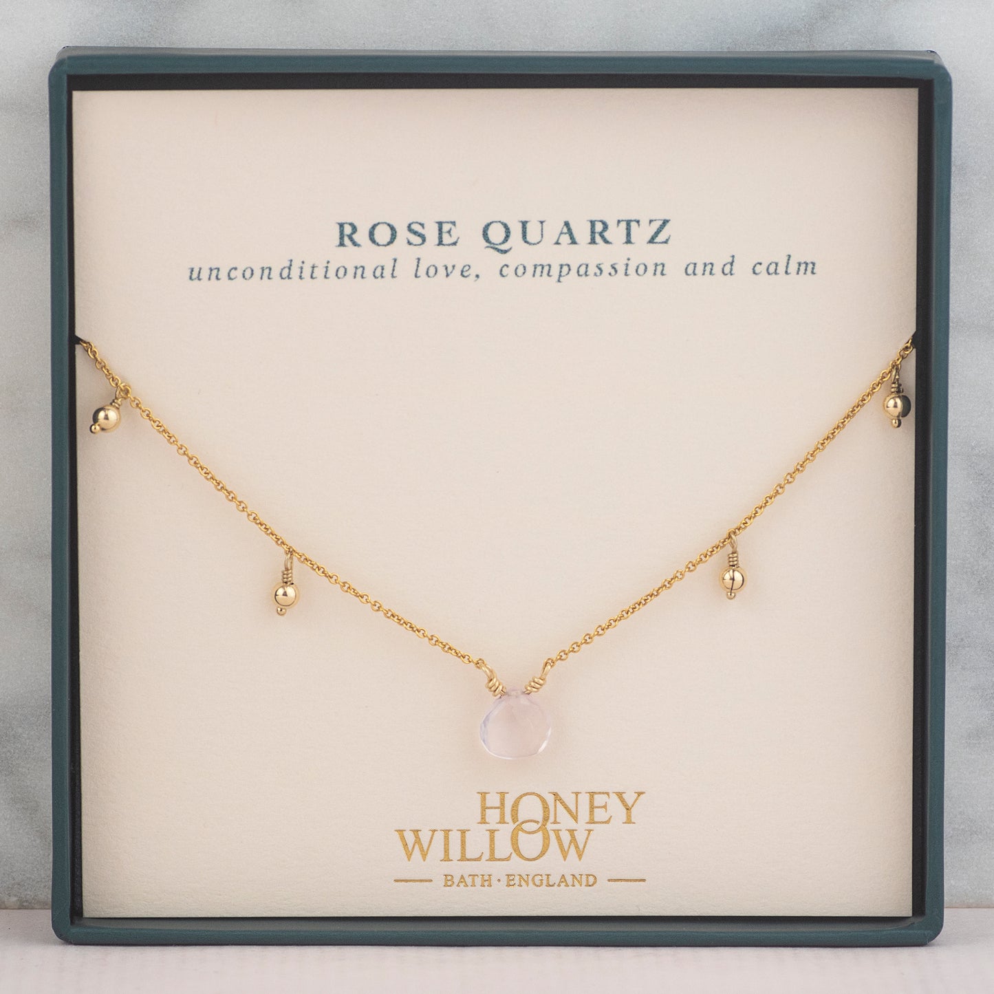 Rose Quartz Necklace - Unconditional love, compassion and calm