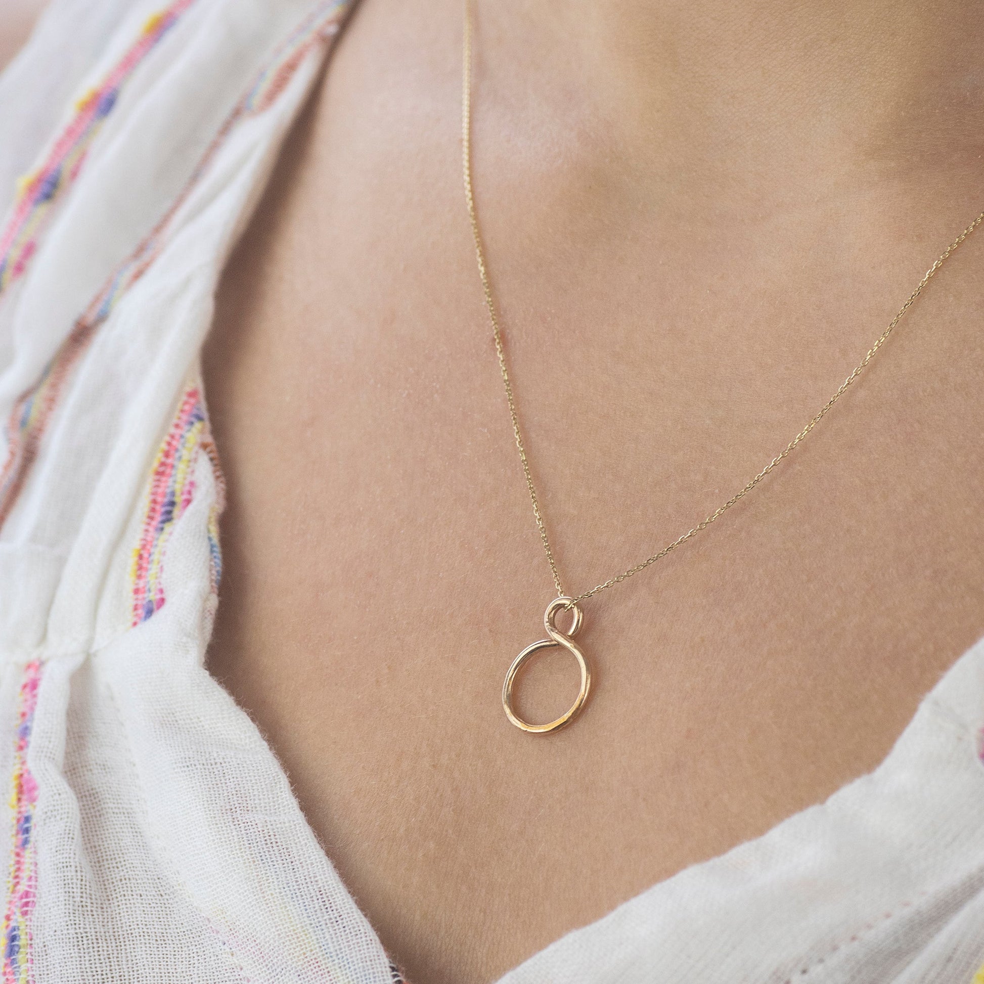 Quinceañera Gift - Tiny Infinity Necklace - 9kt Gold