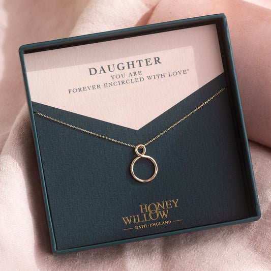 Gift for Daughter - Petite Infinity Necklace - 9kt Gold
