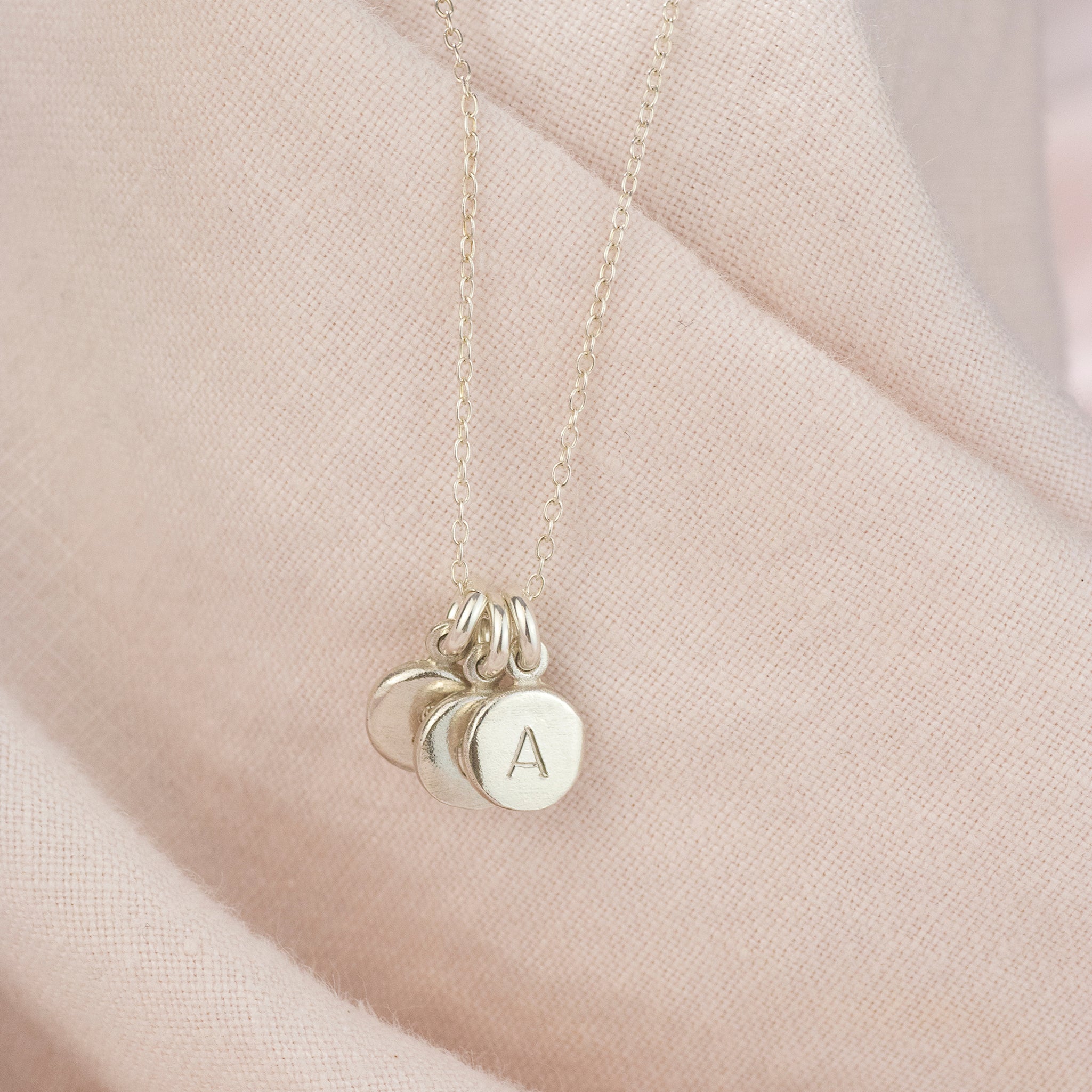 Family shop initial necklace