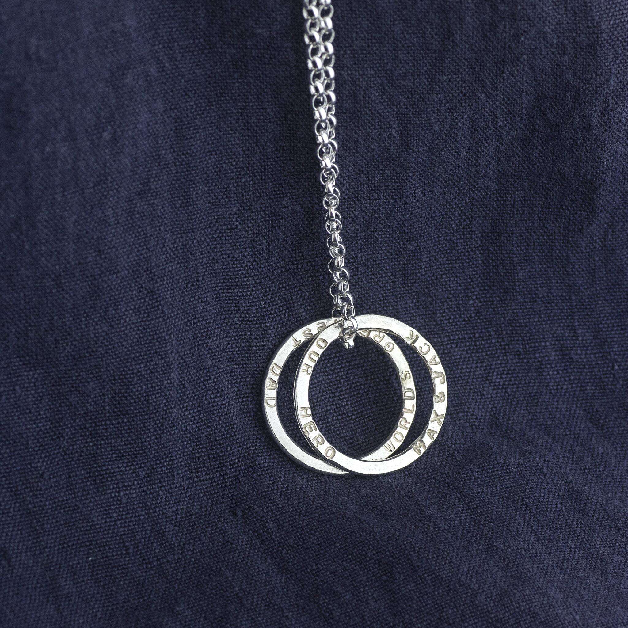 Personalised Silver Washer Talisman Necklace