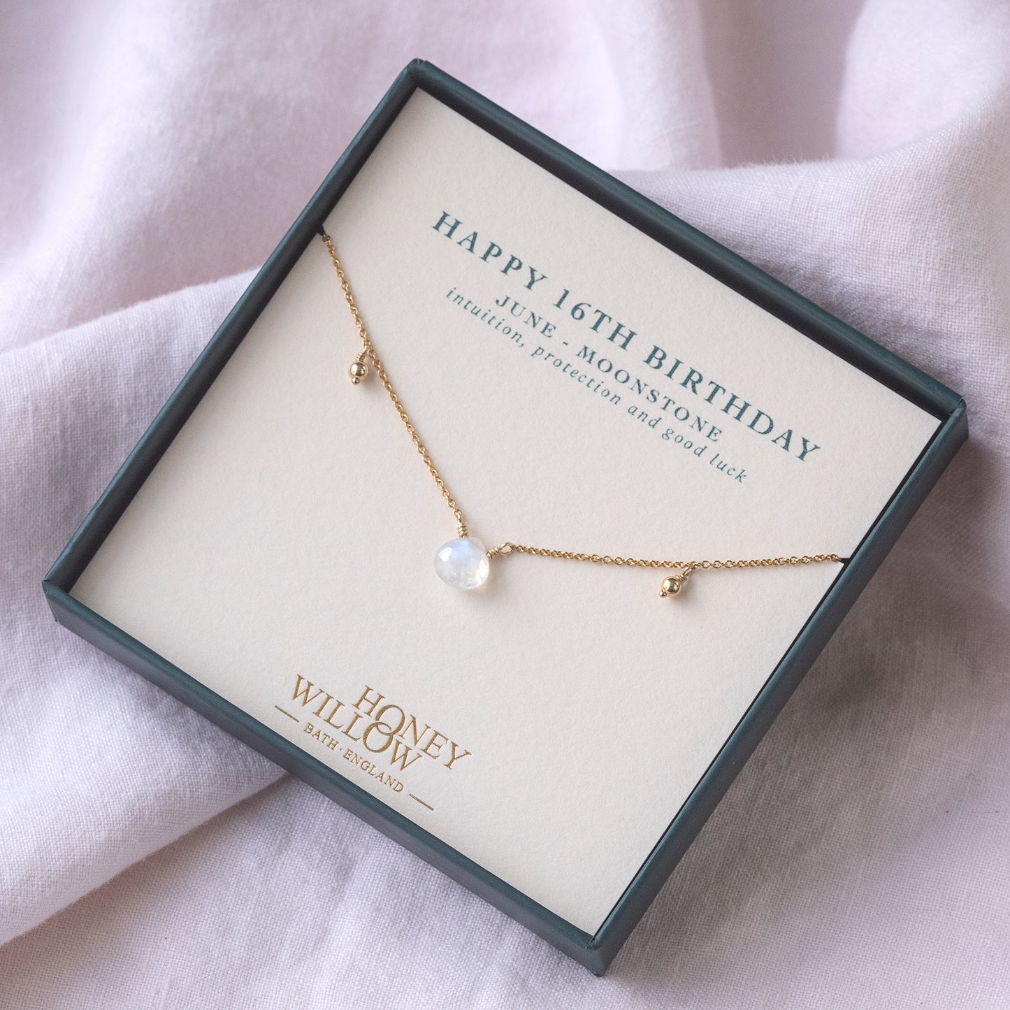16th Birthday Gift - Birthstone Briolette Choker Necklace - Silver & Gold