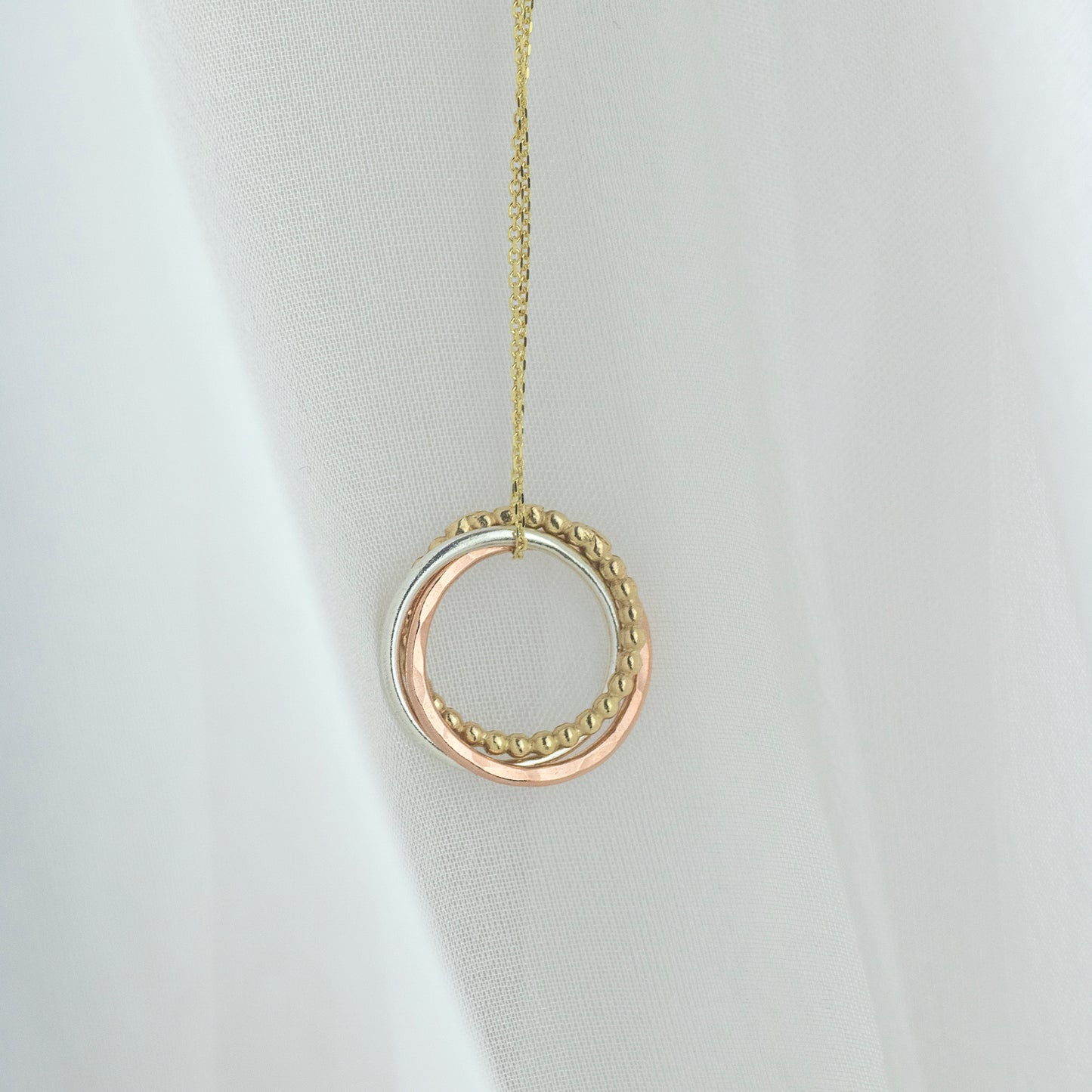 Gift for Mum to Be - 9kt Gold Necklace - 3 Links for 3 Loved ones
