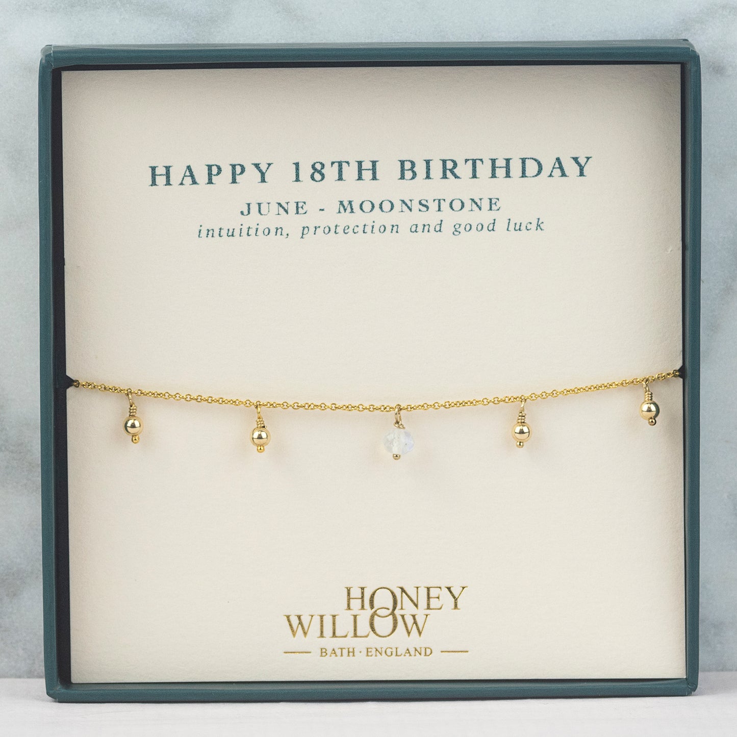 18th Birthday Gift - Delicate Double Birthstone Bracelet
