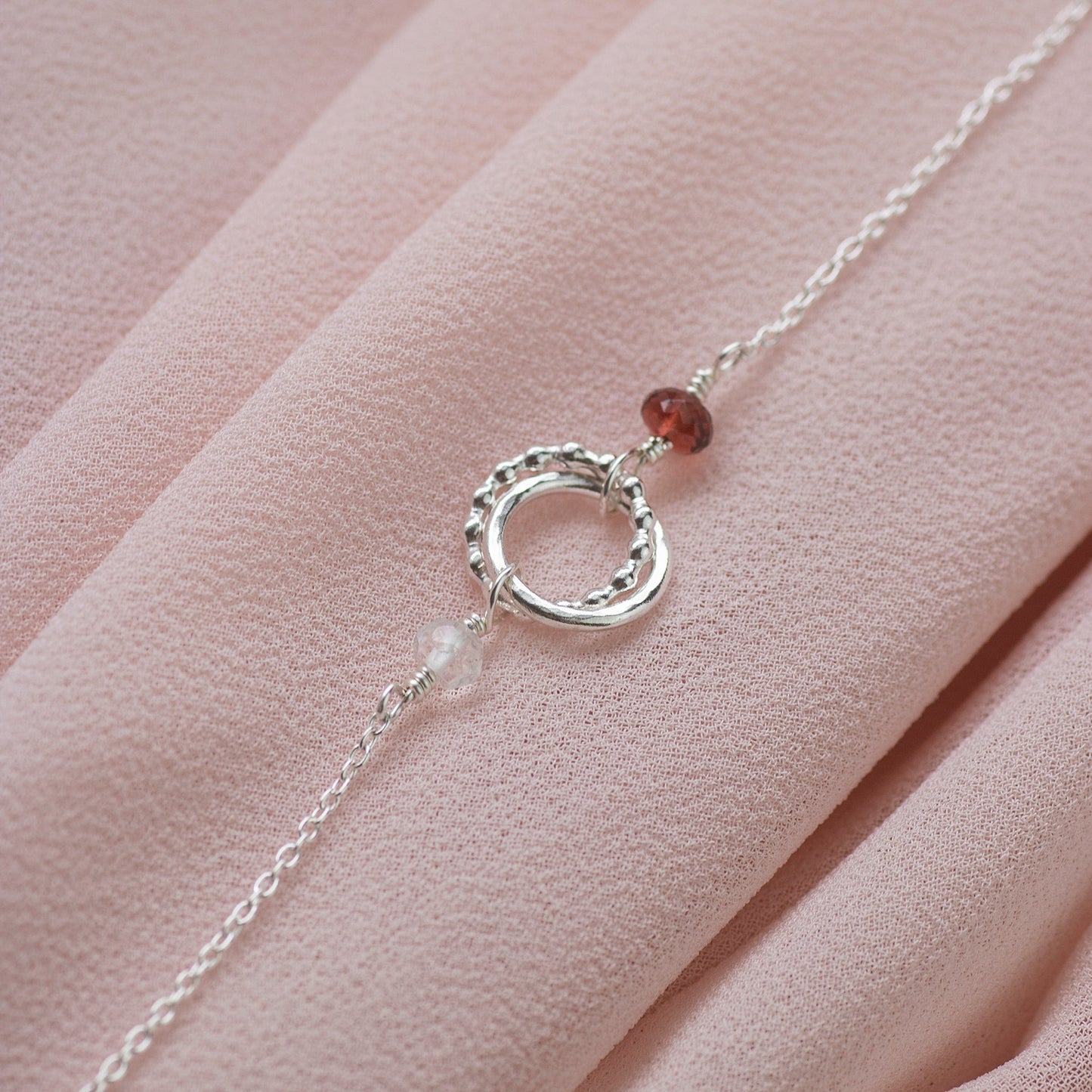 Gift for Sister - Double Birthstone Love Knot Bracelet
