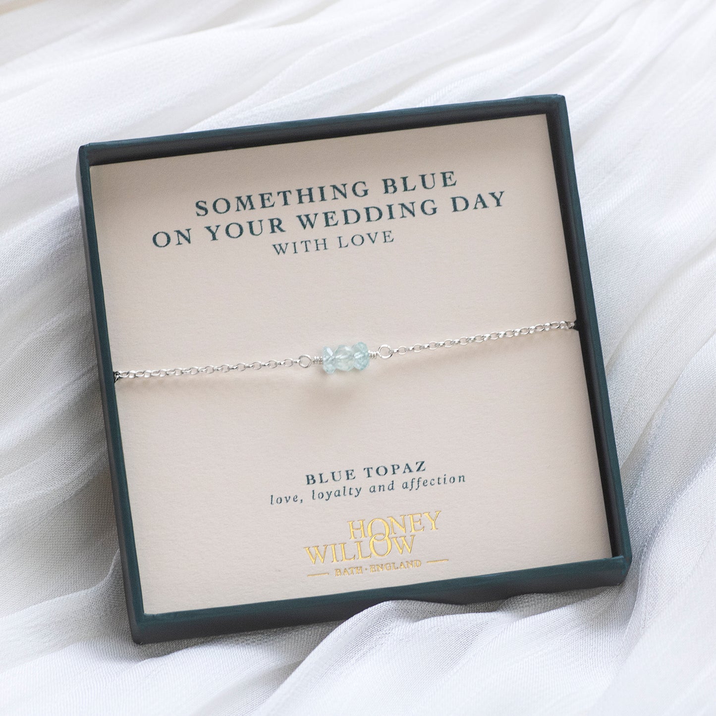Wedding Day Gift for Bride - Blue Topaz bracelet