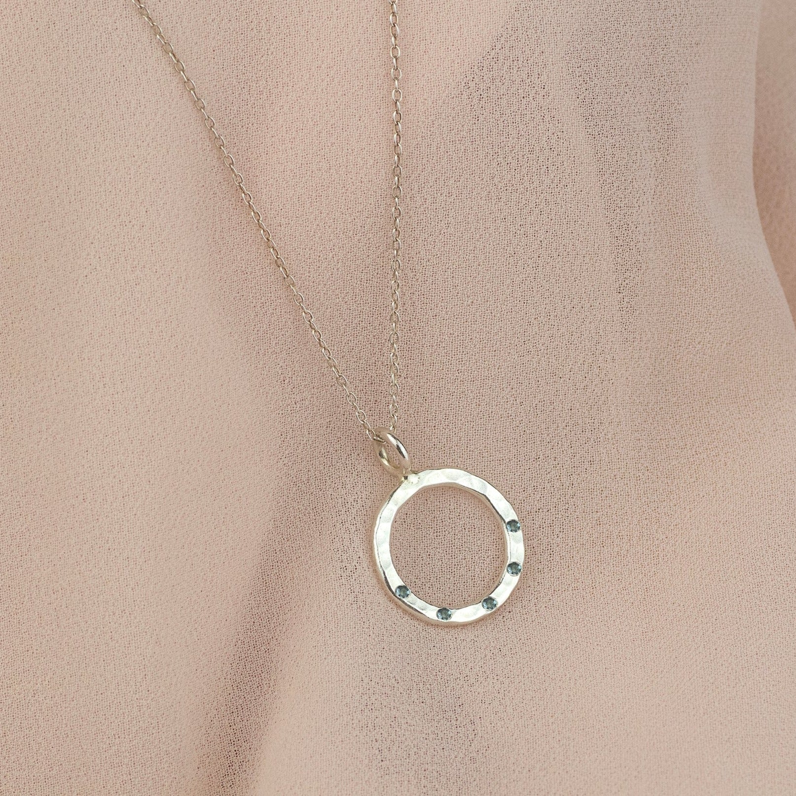 50th Birthday Birthstone Halo Necklace Birthstones for