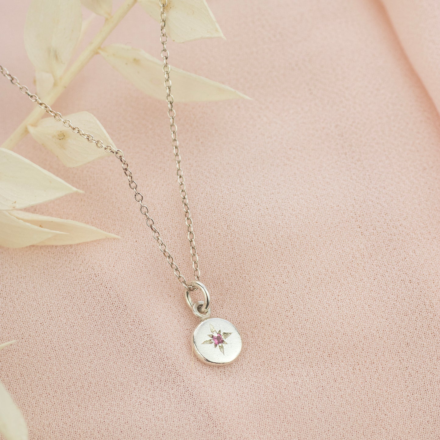 Gift for Granddaughter - Tiny Birthstone Star Set Pendant