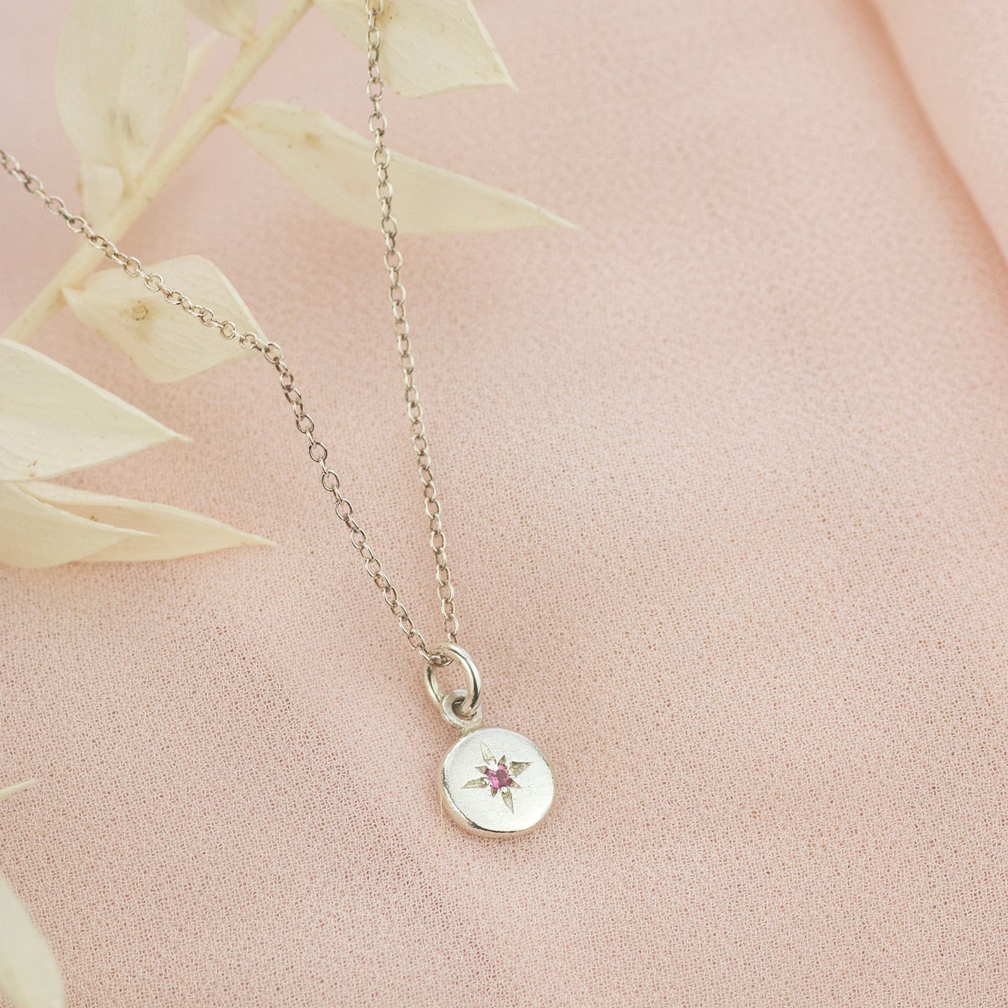 Gift for Niece - Tiny Birthstone Star Set Pendant