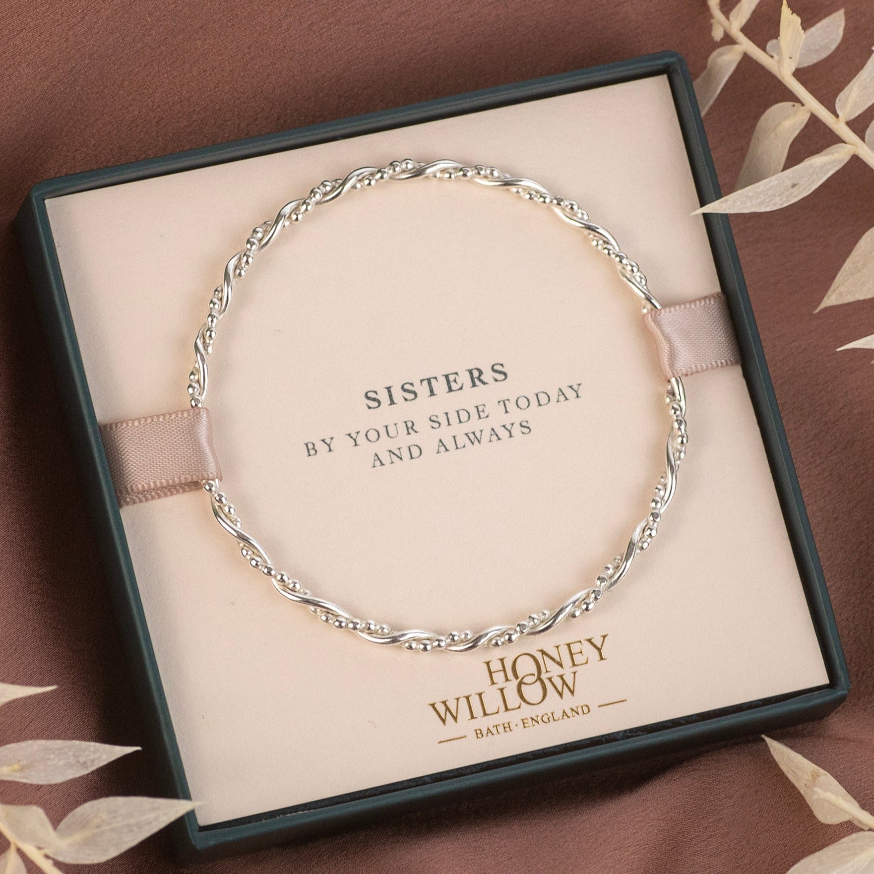 Gift for Bride from Sister - Entwined Bangle - Linked for a Lifetime