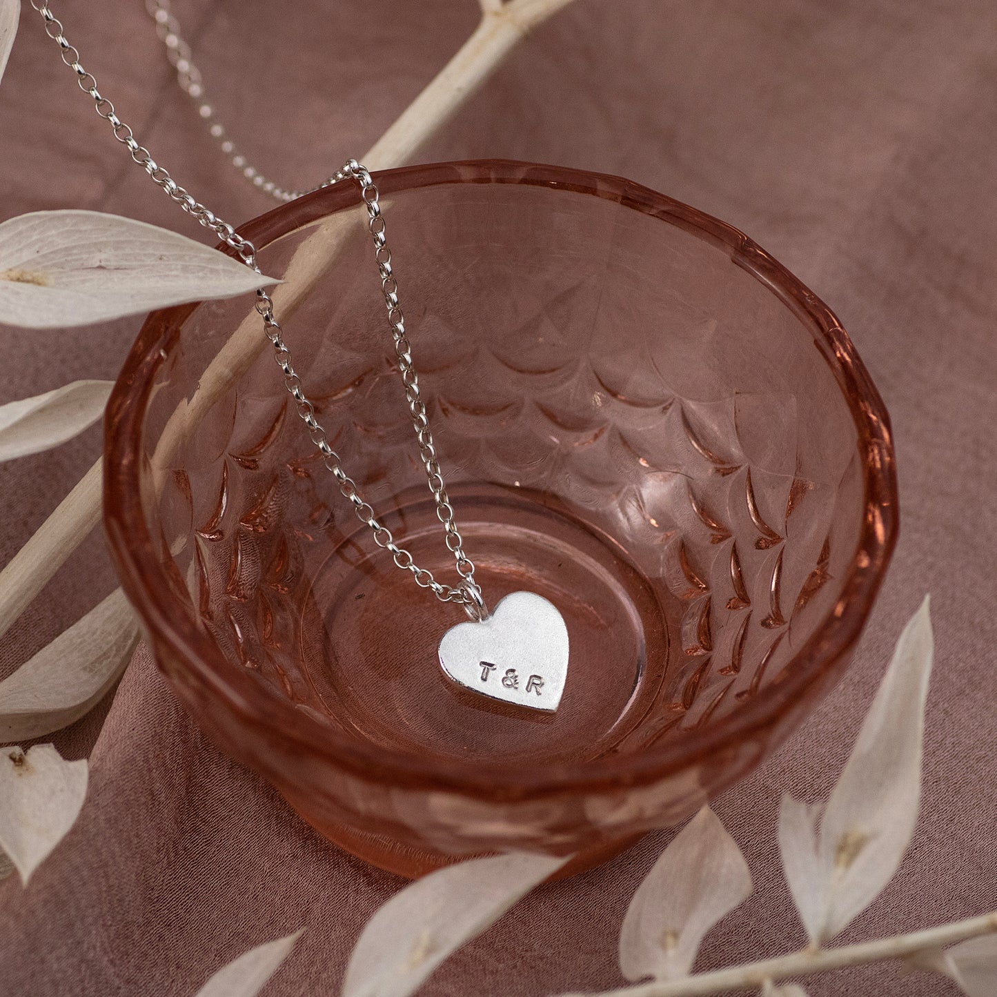 Personalised Heart Necklace - Silver