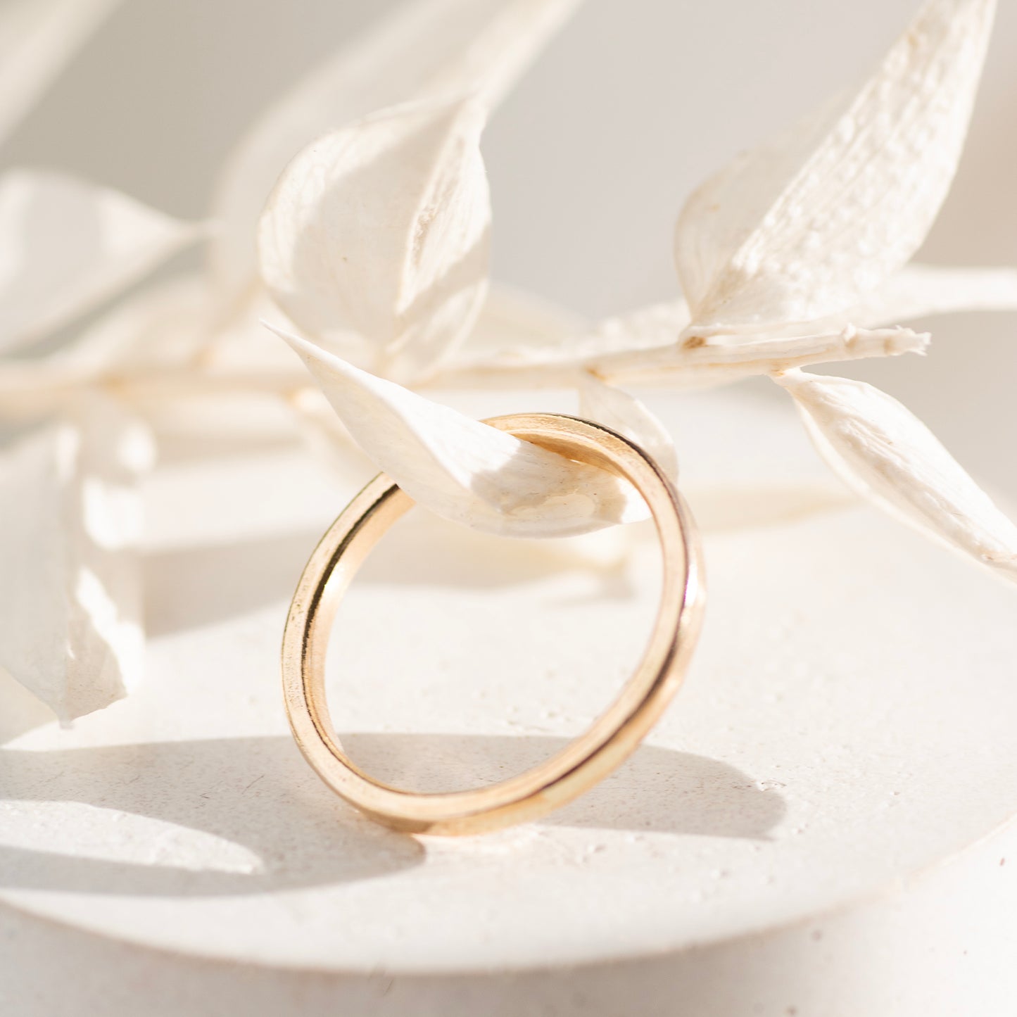 Plain Wedding Bands - 9kt White & Yellow Gold