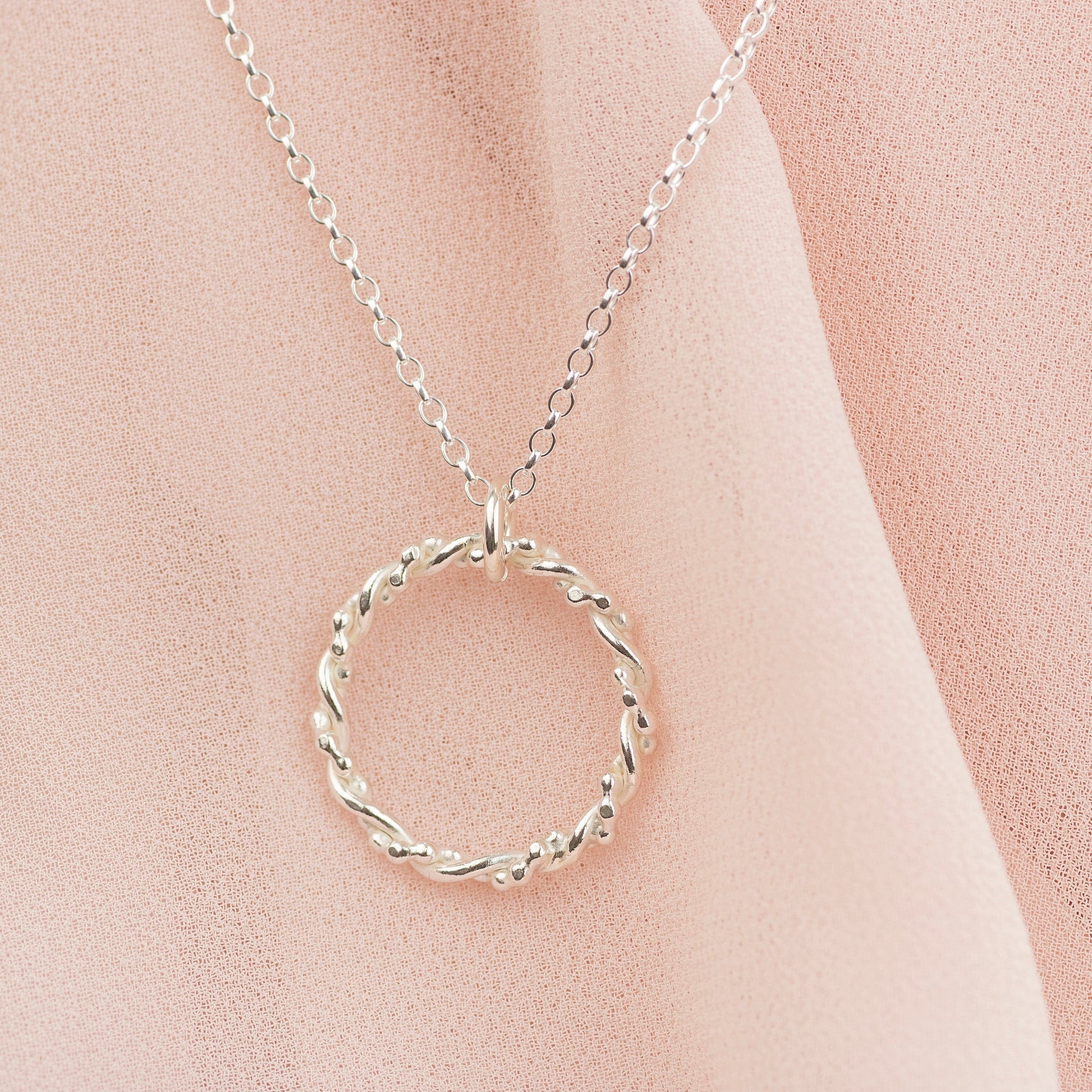 Entwined Halo Necklace - Silver - Linked for a Lifetime