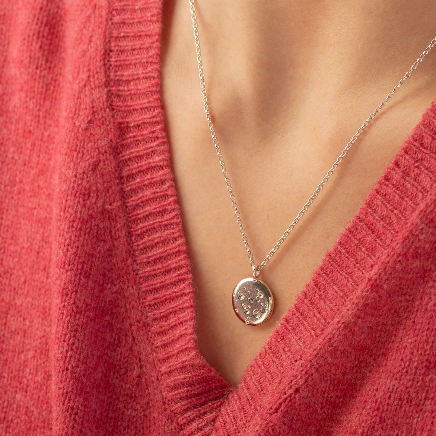 Double Birthstone Felicity Necklace - Silver