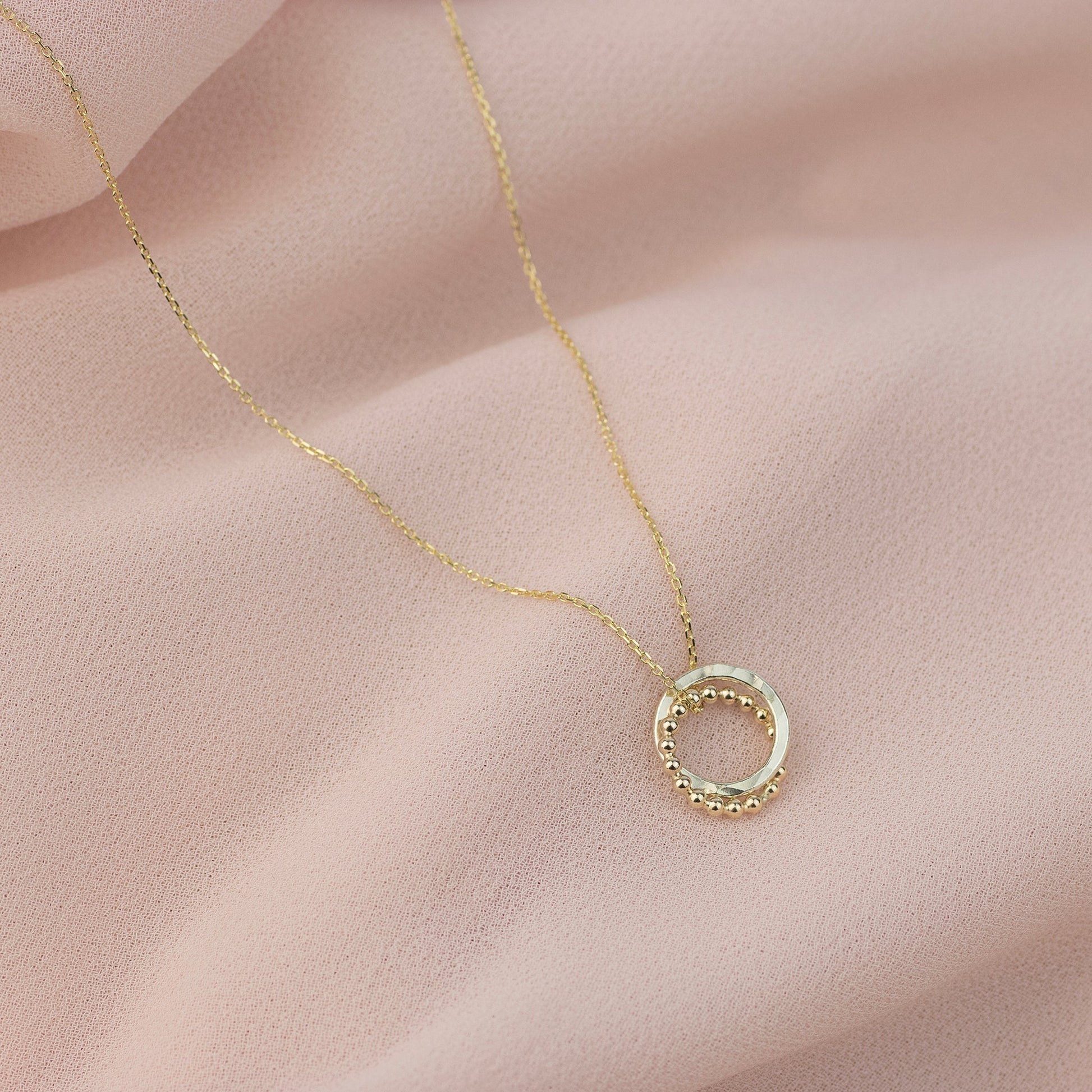 Gift for Bridesmaid from Bride - 9kt Gold & Silver Love Knot Necklace