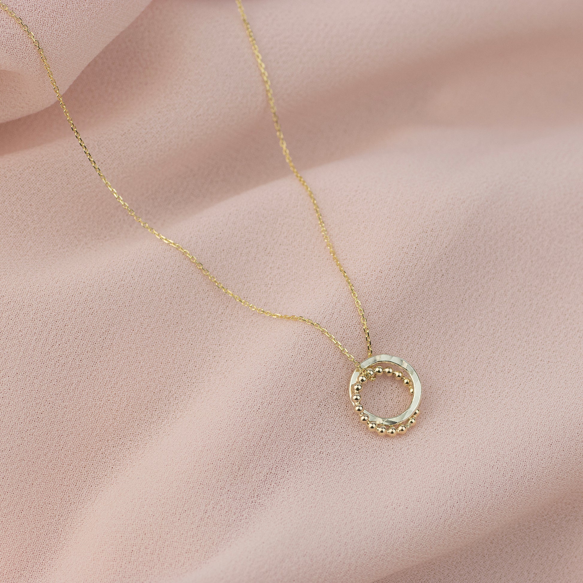 Gift for Niece from Aunt - 9kt Gold & Silver Love Knot Necklace