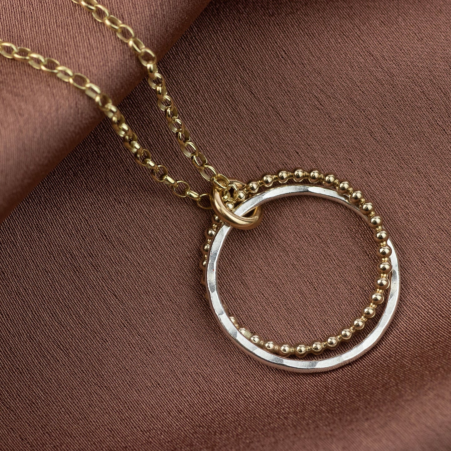 Gift for Grandmother from Grandson - 9kt Gold & Silver Necklace