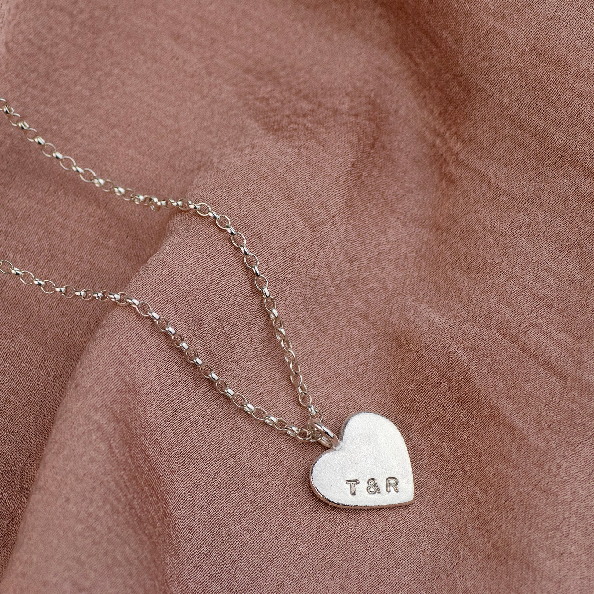 Personalised Heart Necklace - Silver