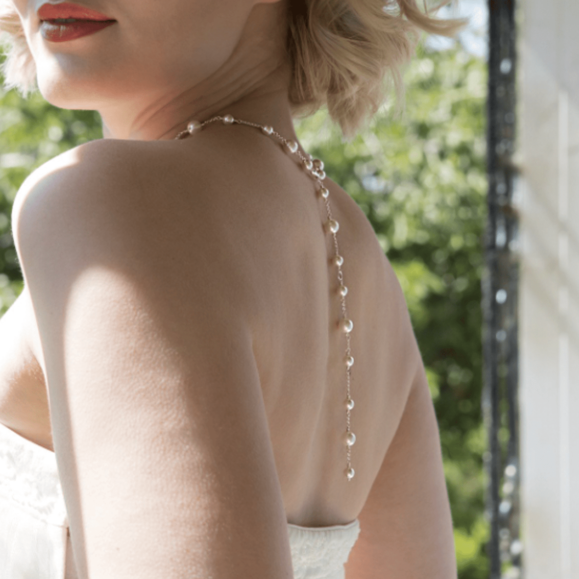 Long Back Bridal Necklace | Juliet