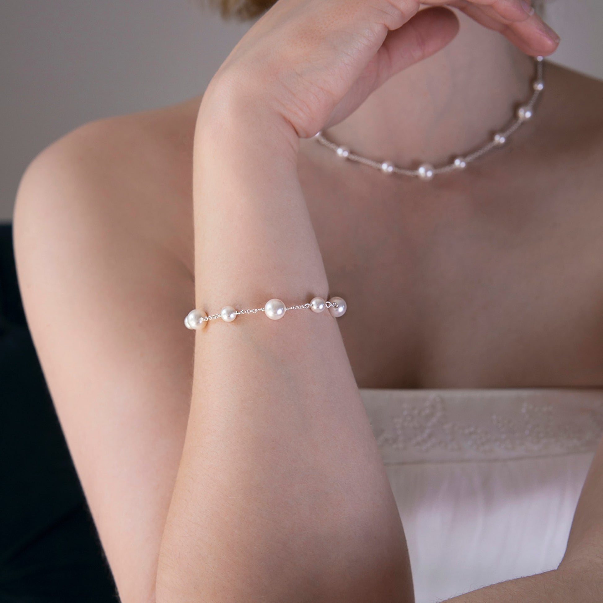 Swarovski pearl bridal jewelry