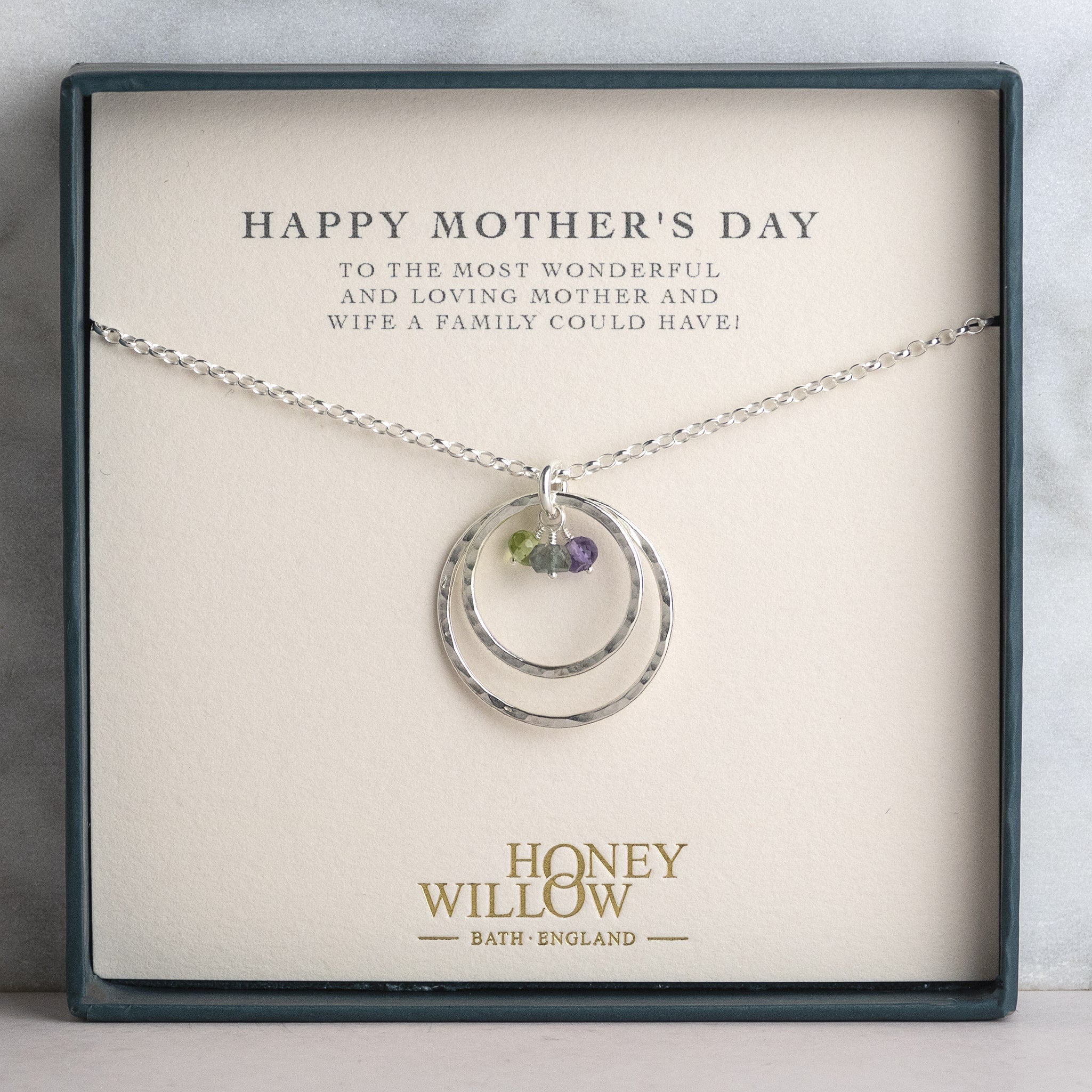 Mothers day sale birthstone necklace