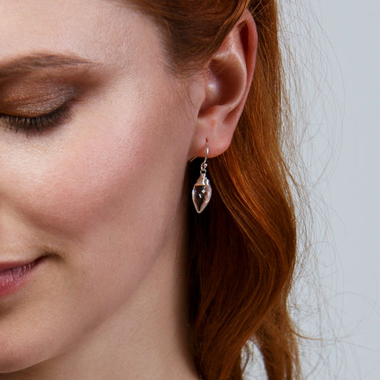 Crystal drop earrings, dangle earrings for bride, wedding earrings - Nerine