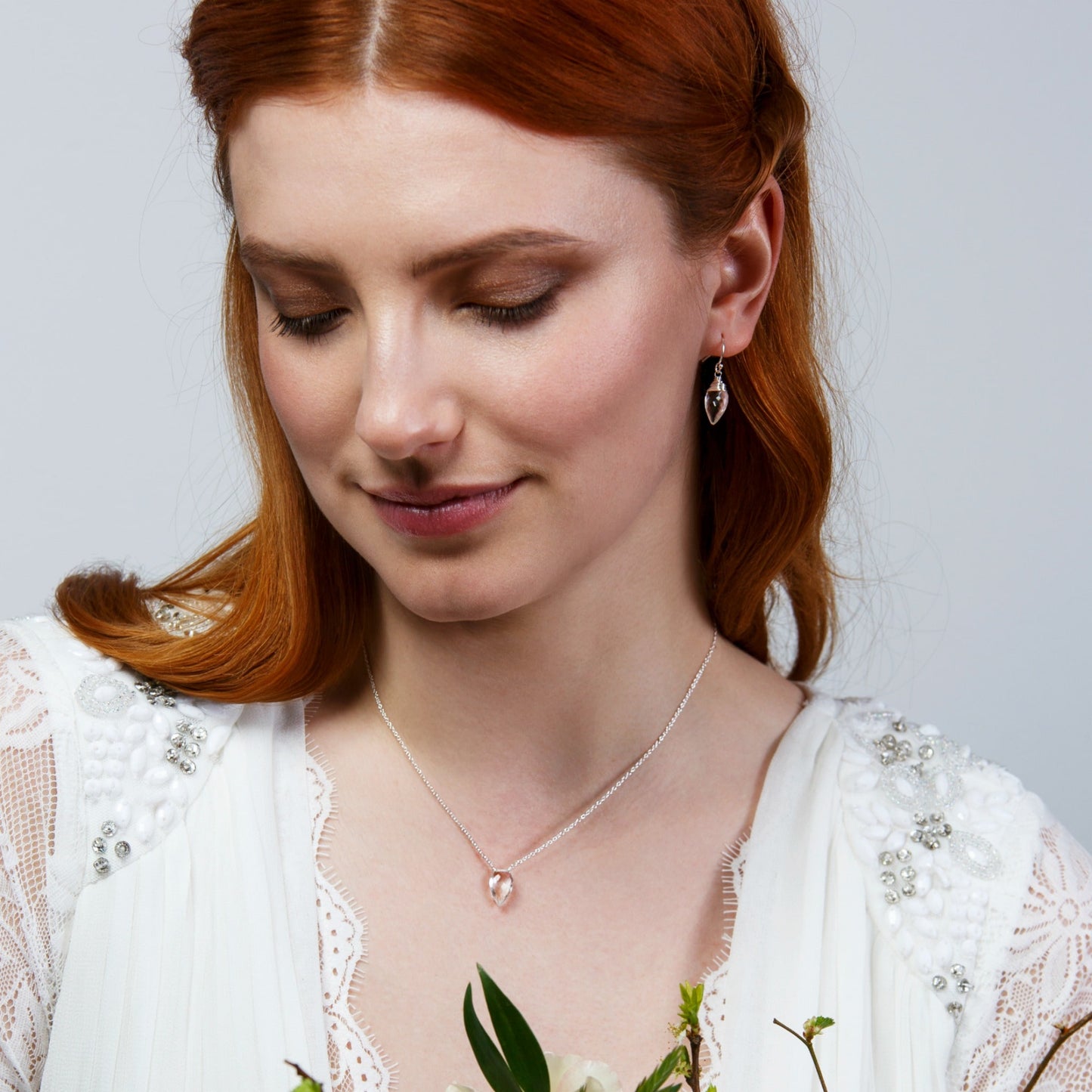 Crystal Drop Wedding Necklace | Nerine
