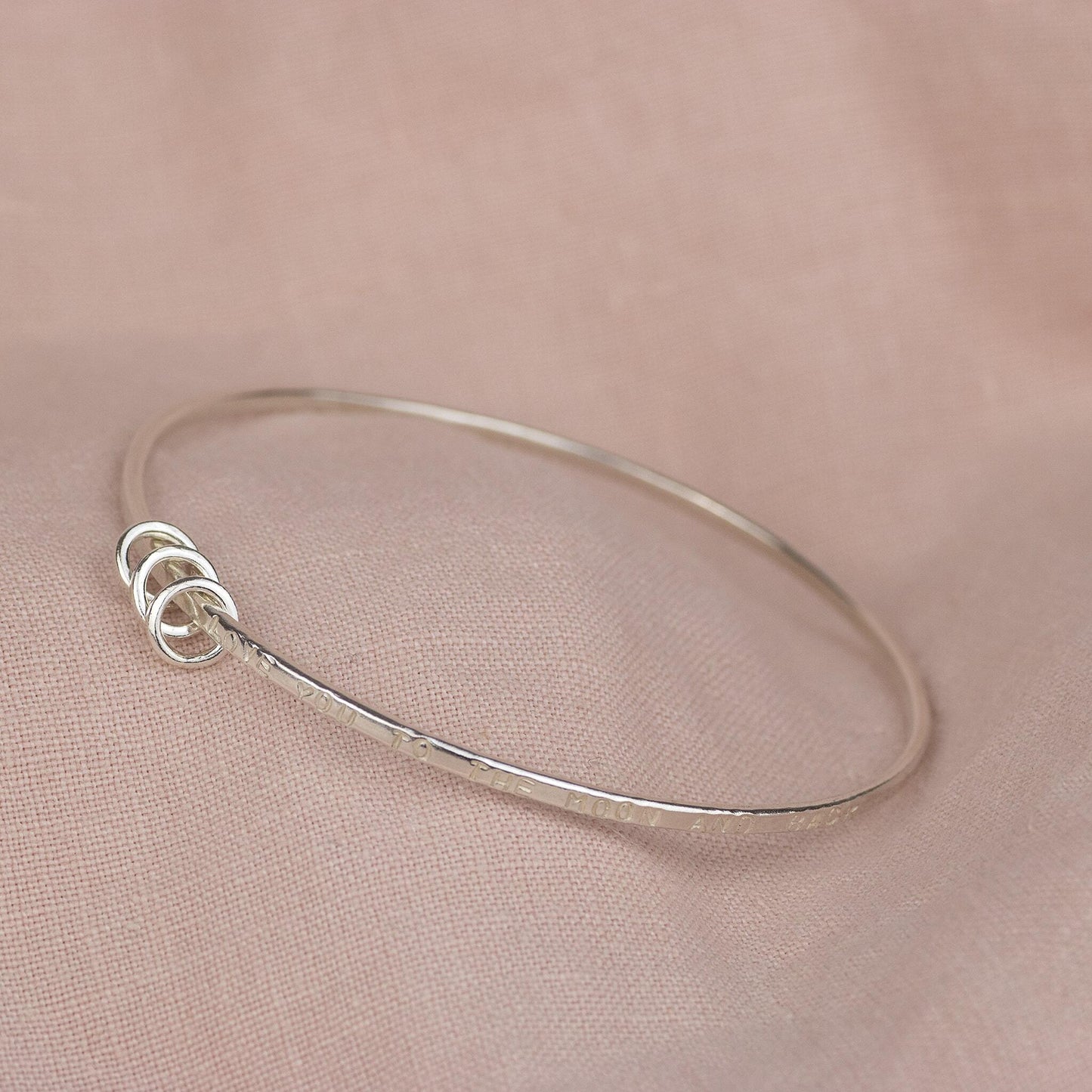 Personalised Family Links Bangle - 3 Links for 3 Loved Ones