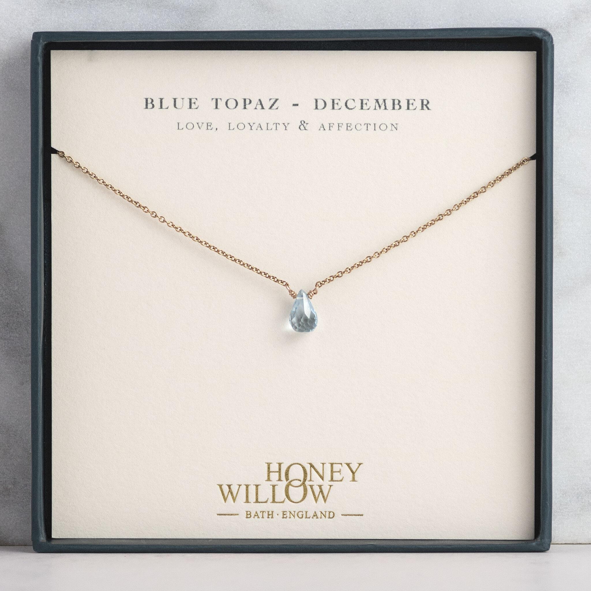 Dainty Birthstone Necklace – Honey Willow - handmade jewellery