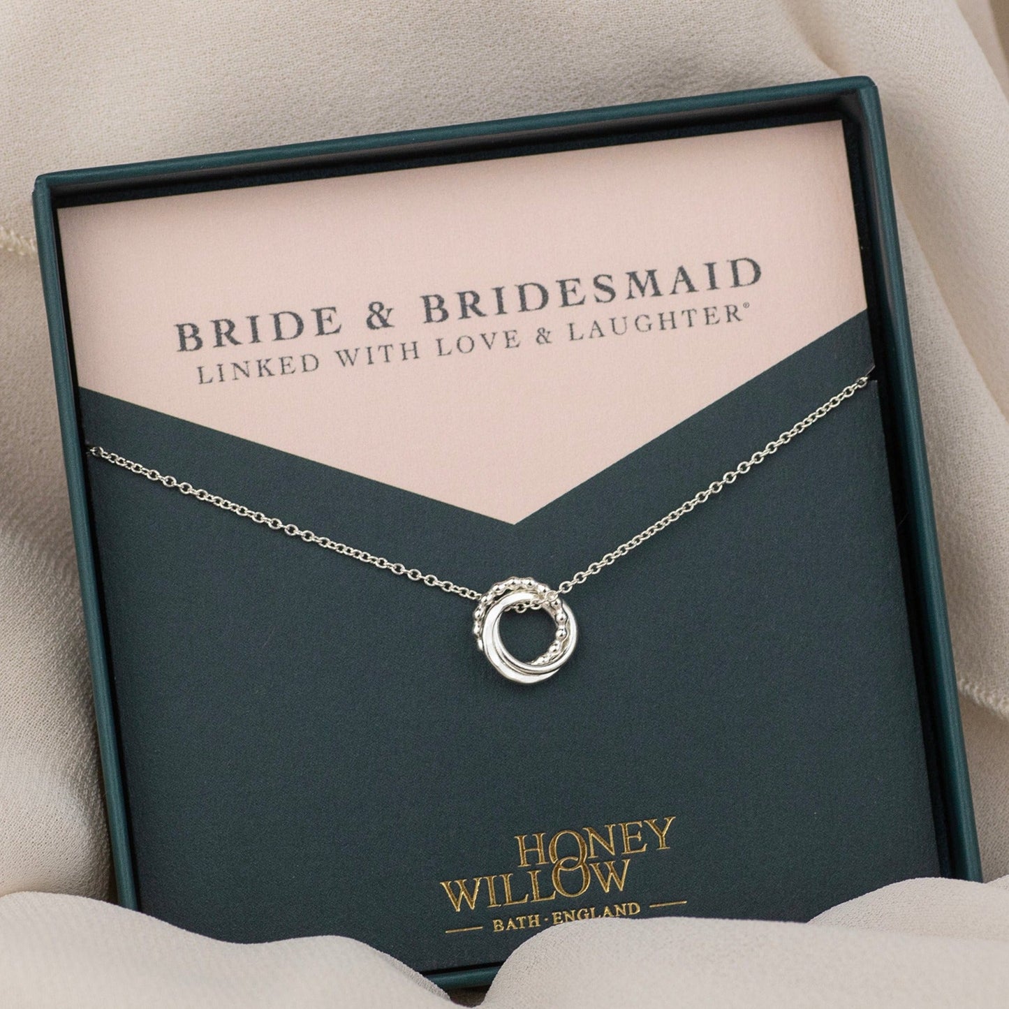 Bride & Bridesmaids Necklace - Silver Love Knot Necklace
