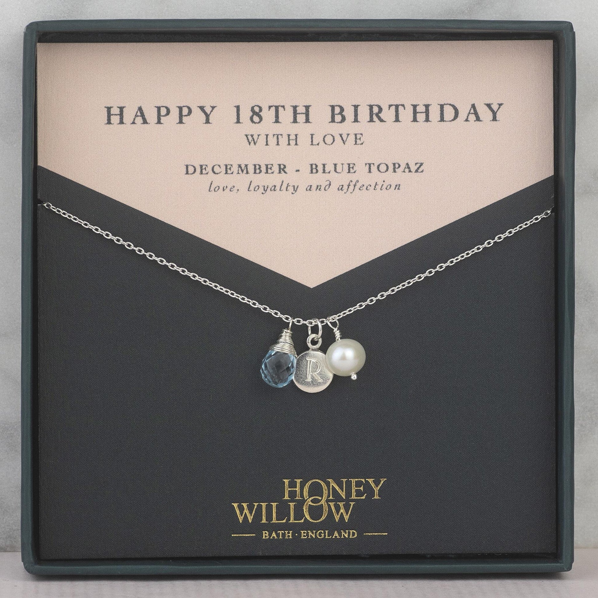 Personalised 18th Birthday Birthstone Necklace