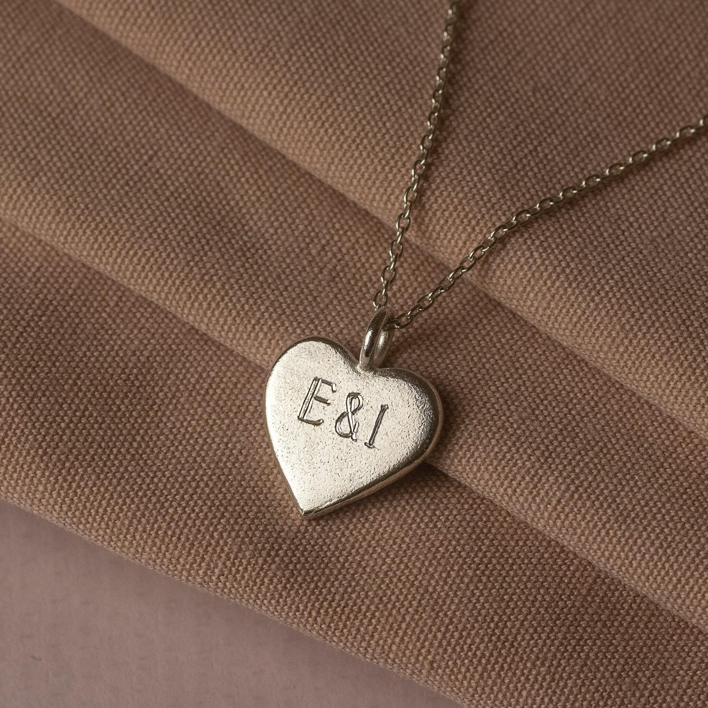 Valentines Gift for Her - Engraved Heart Necklace