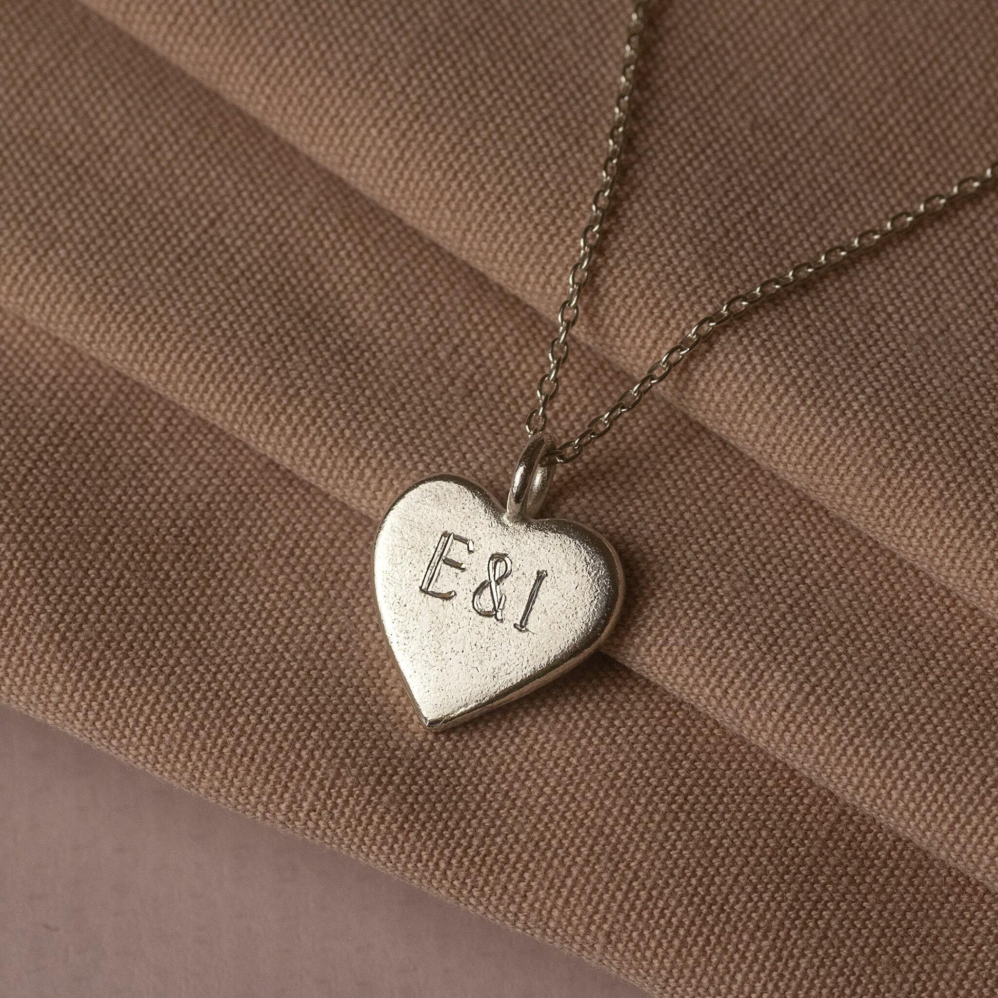 Mother's Day Gift - Engraved Heart Necklace