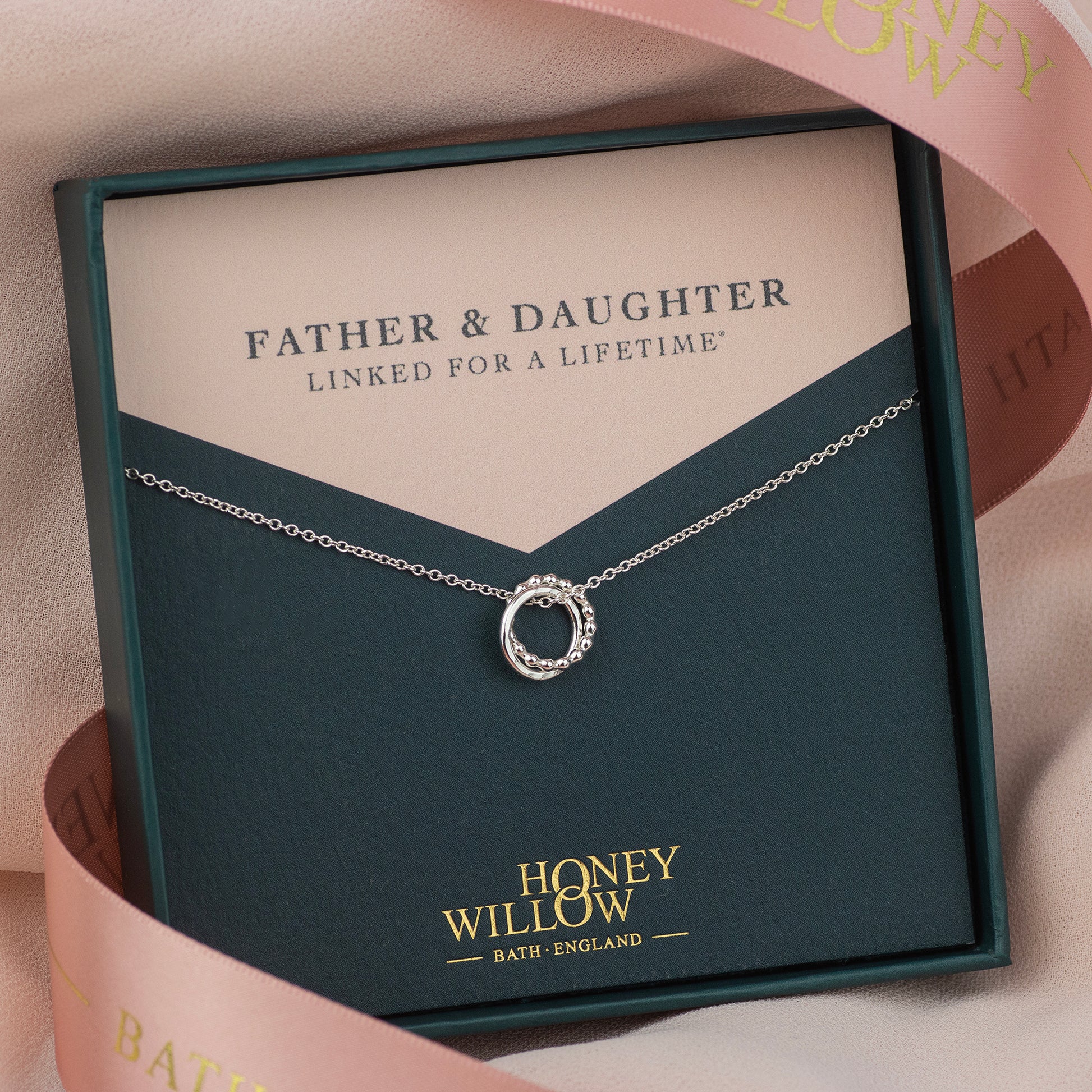 Gift for Daughter from Father - Silver Love Knot Necklace