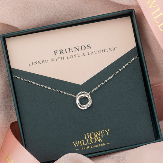 3 Friends Necklace - Silver Love Knot Necklace