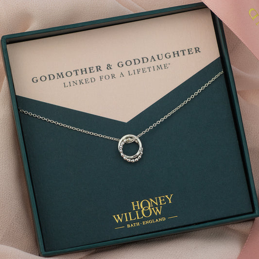 Gift for Goddaughter from Godmother - Silver Love Knot Necklace